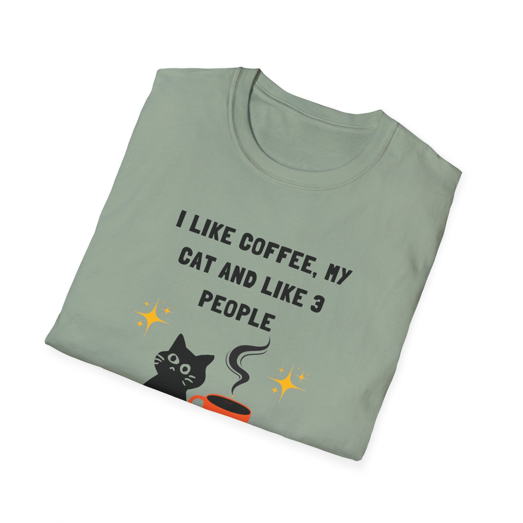 'I like Coffee & My Cat" Funny Cat Lover T-Shirt