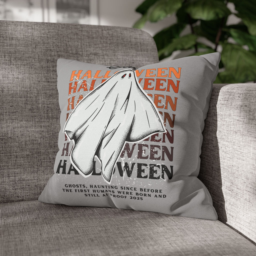 "Ghosts Ai Proof" Halloween Ghost Pillowcase, 2 sizes