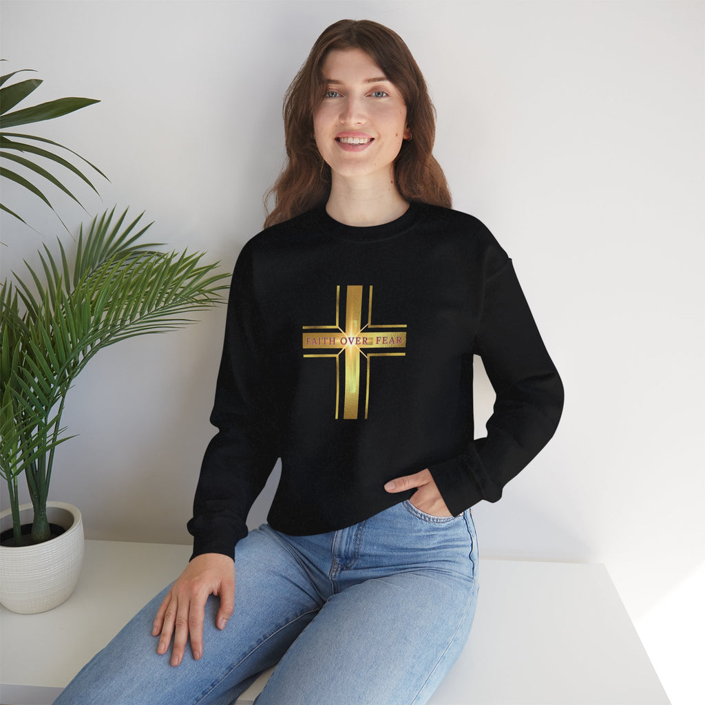 Faith Over Fear Crewneck Sweatshirt — 50% to Feeding America, Spiritual Gifts