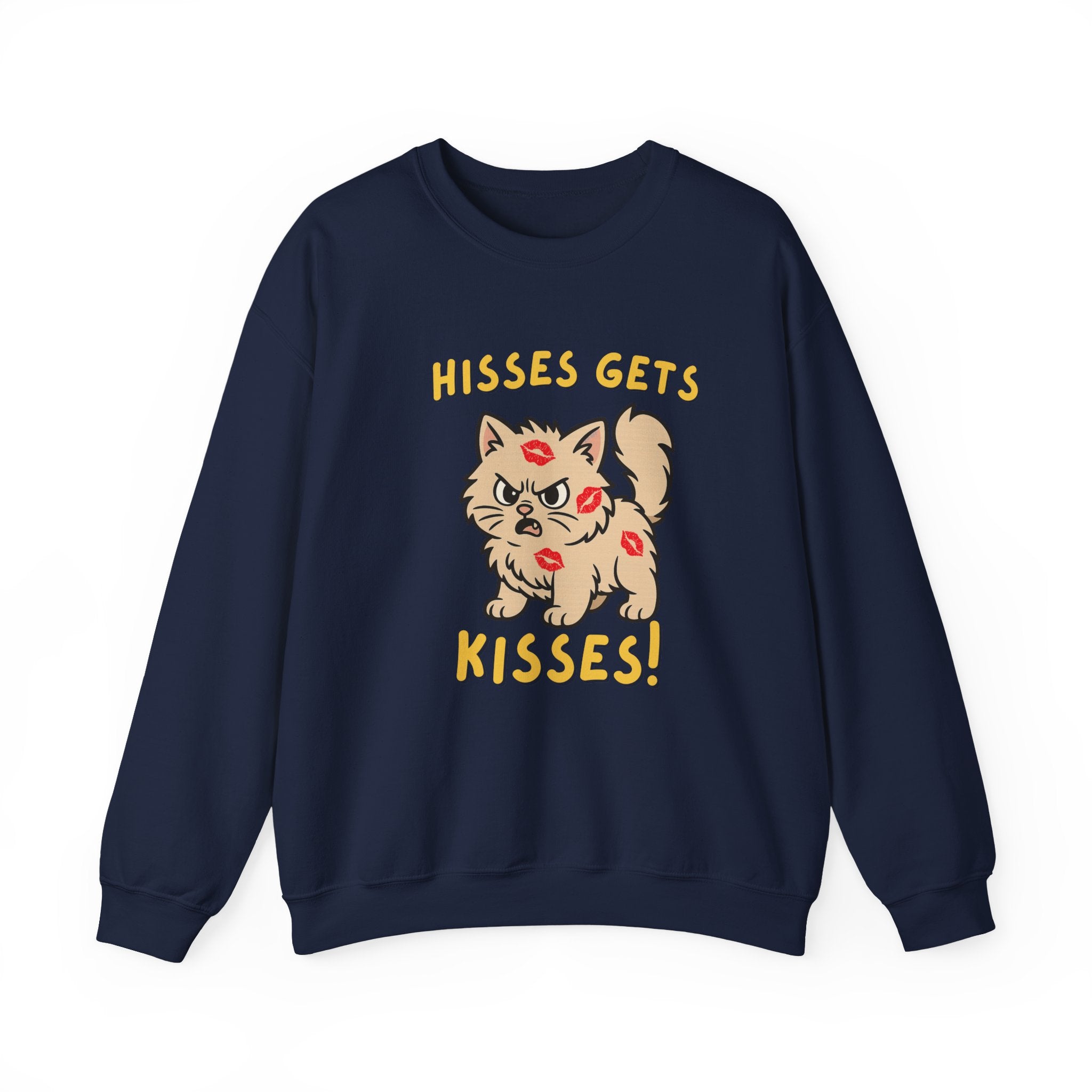 'Hisses Gets Kisses" Unisex Sweatshirt | Supporting Cat Rescues