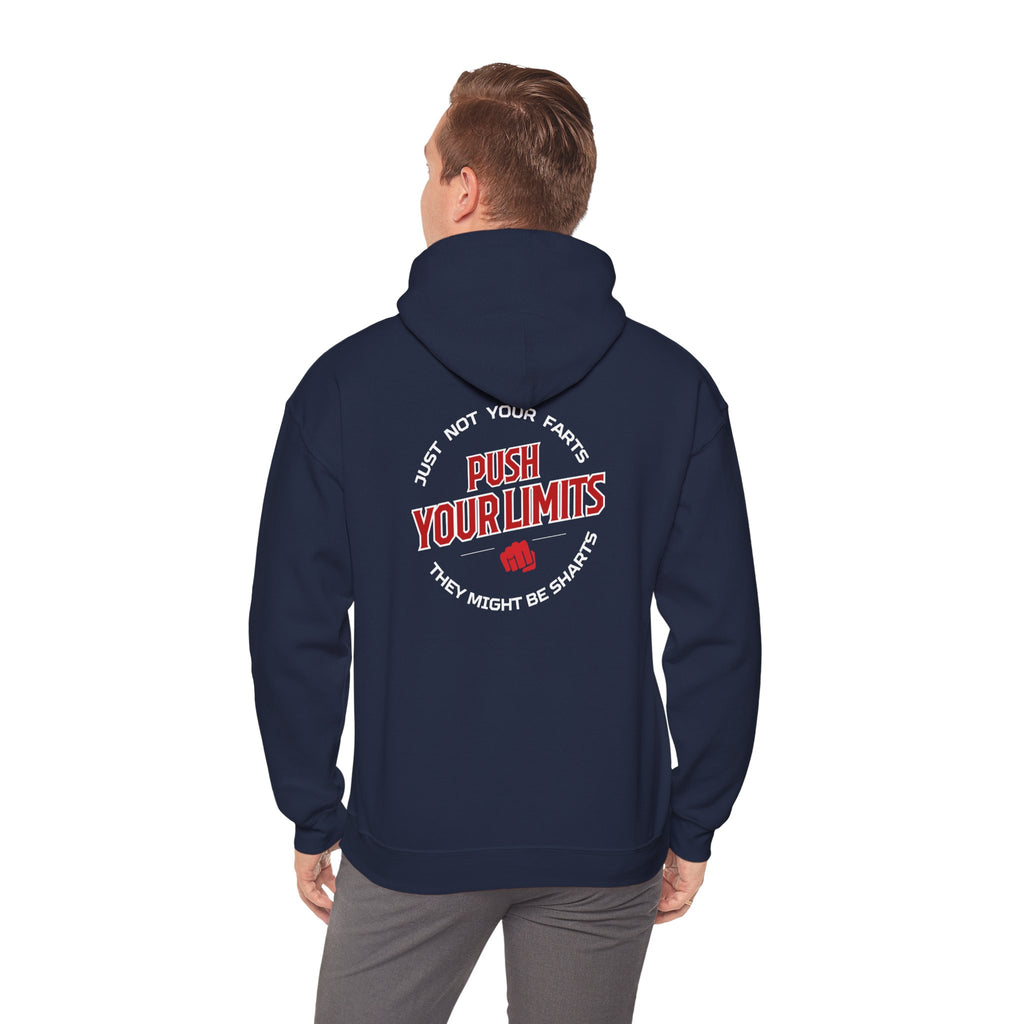 "Push Limits" Bold Statement Hoodie for Trendsetters, Gifts for Him, S-5XL