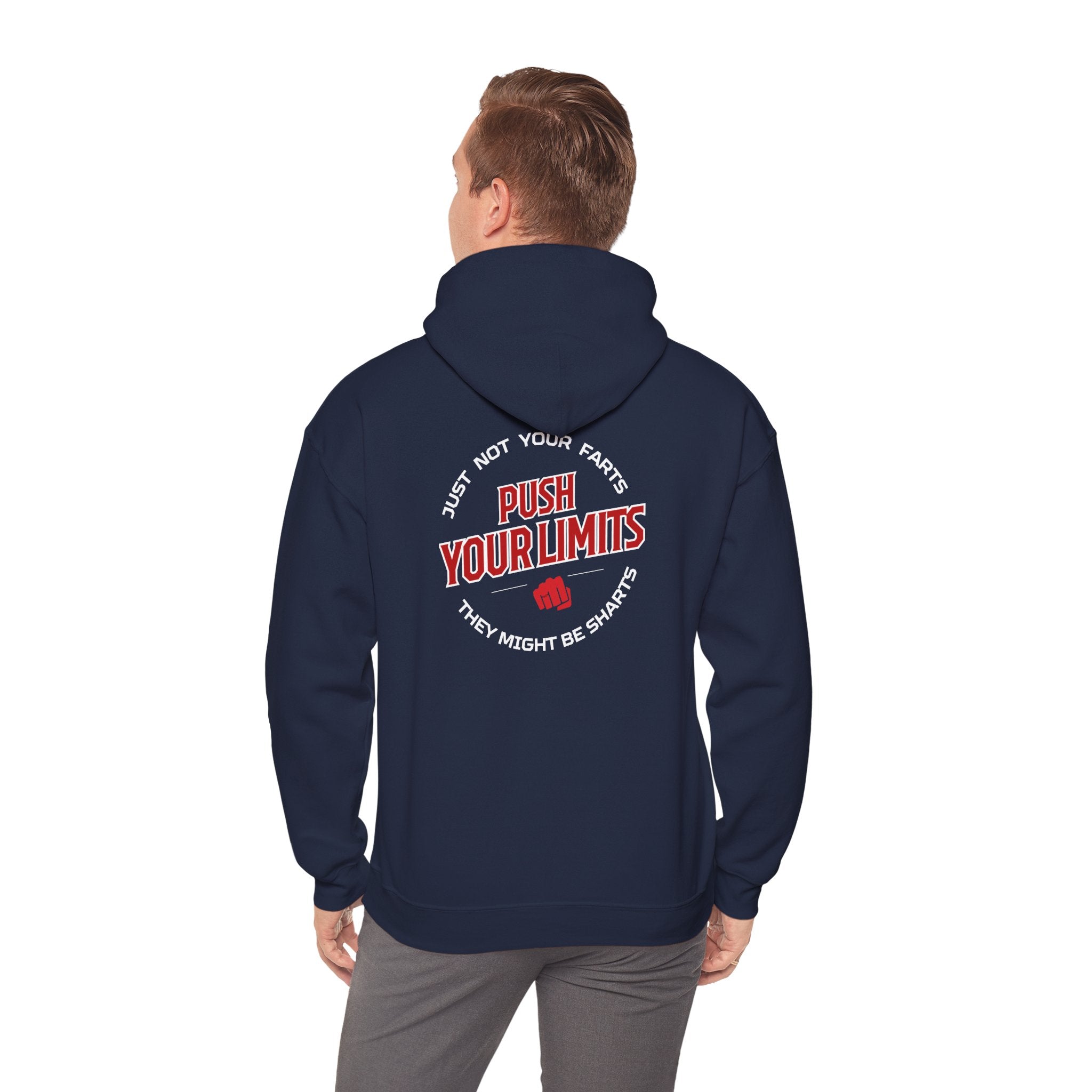 "Push Limits" Bold Statement Hoodie for Trendsetters, Gifts for Him, S-5XL