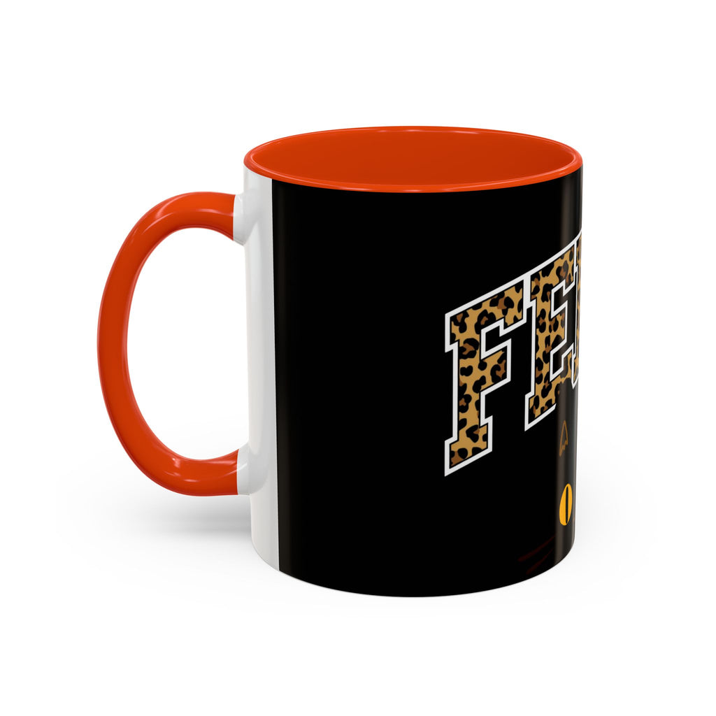 "Feral" Colorful Cat Halloween Mug | Supporting Cat Rescuers