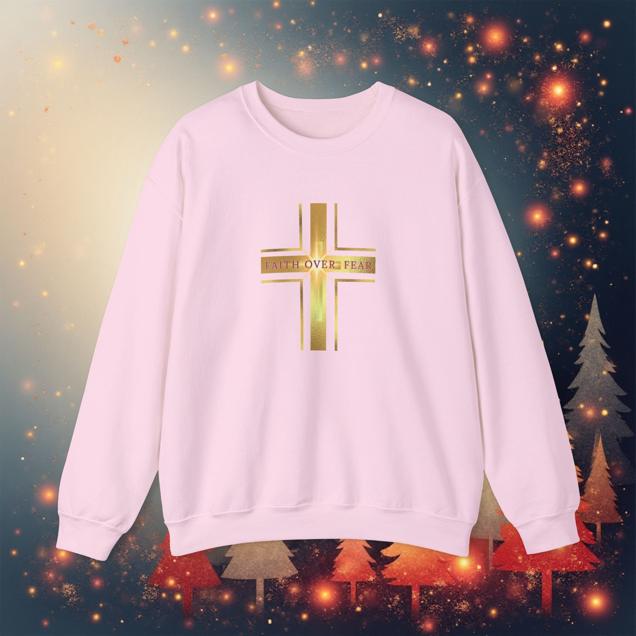 Faith Over Fear Crewneck Sweatshirt — 50% to Feeding America, Spiritual Gifts
