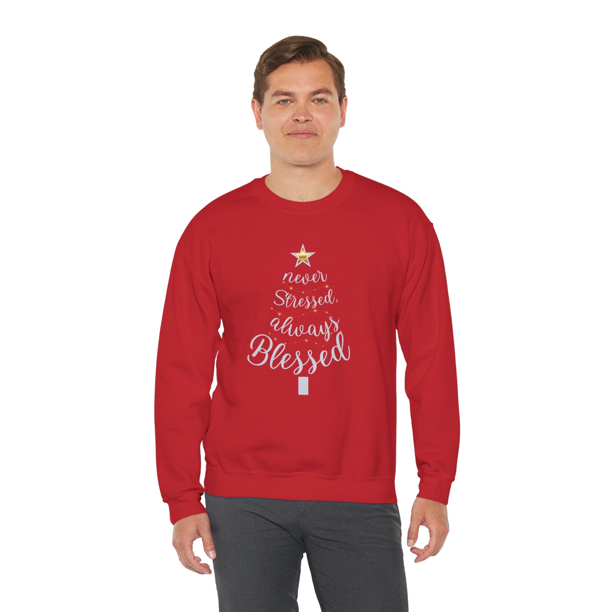 Christmas Blessing Sweatshirt — 50% to Feeding America, Fun & Casual Holiday Crewneck