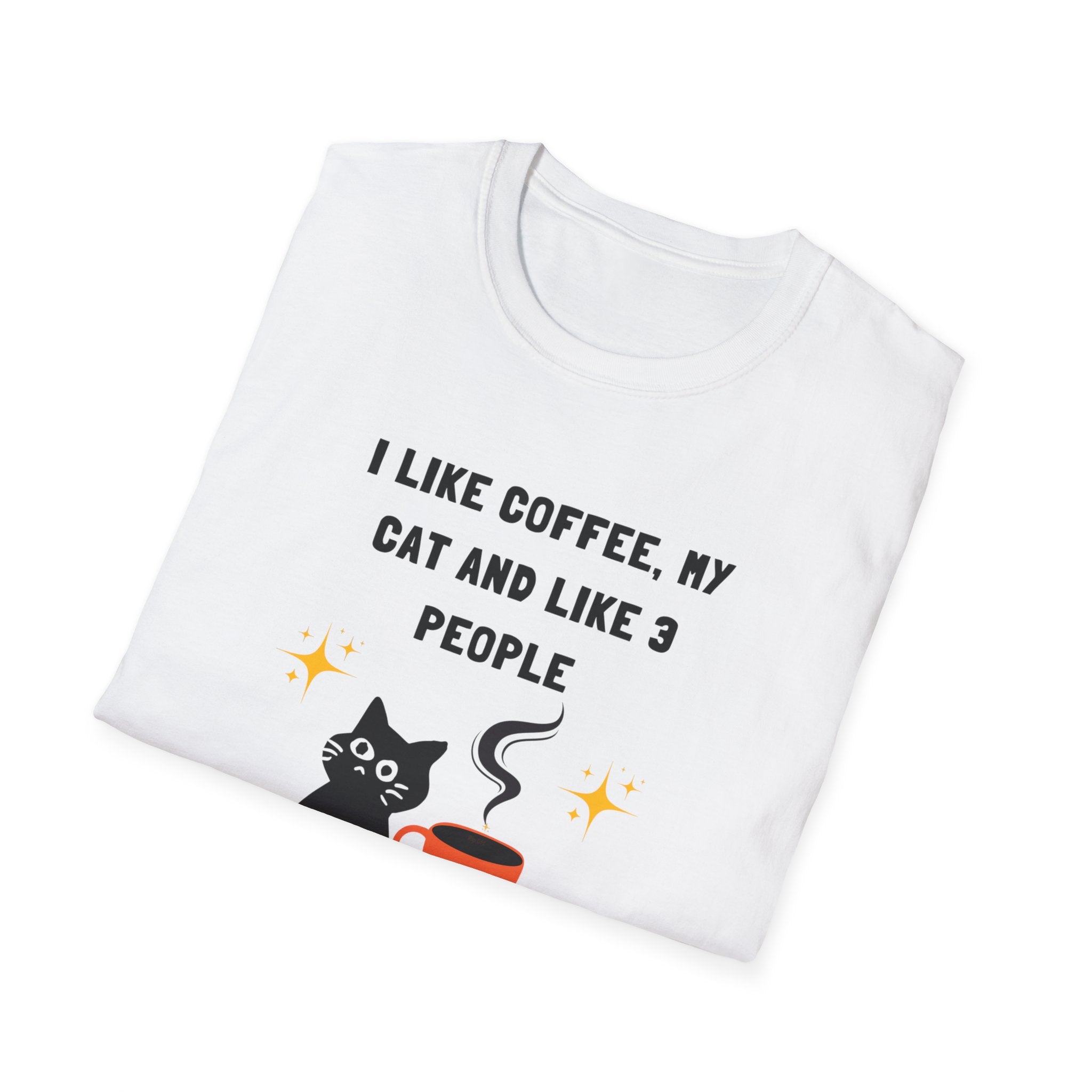 'I like Coffee & My Cat" Funny Cat Lover T-Shirt