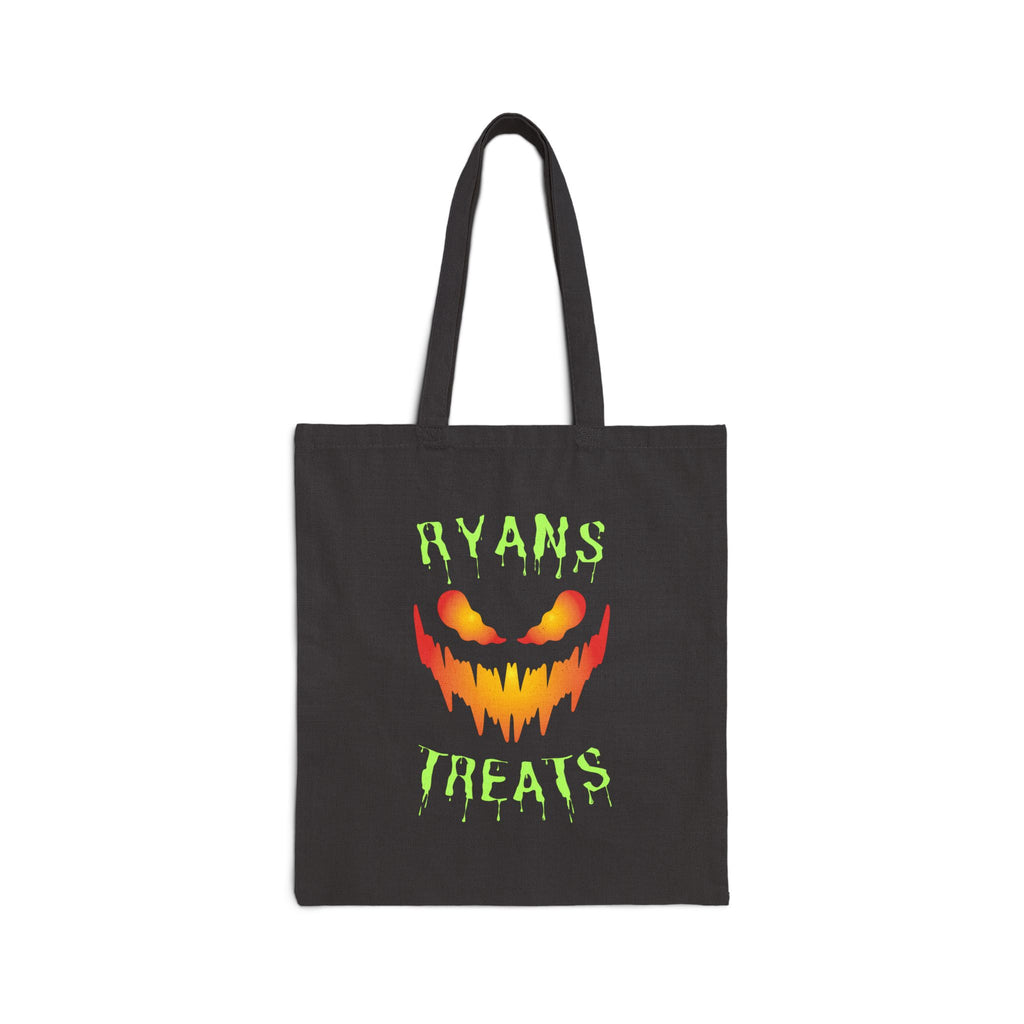 "Halloween Grin" Personalized Halloween Themed Cotton Canvas Tote Bag