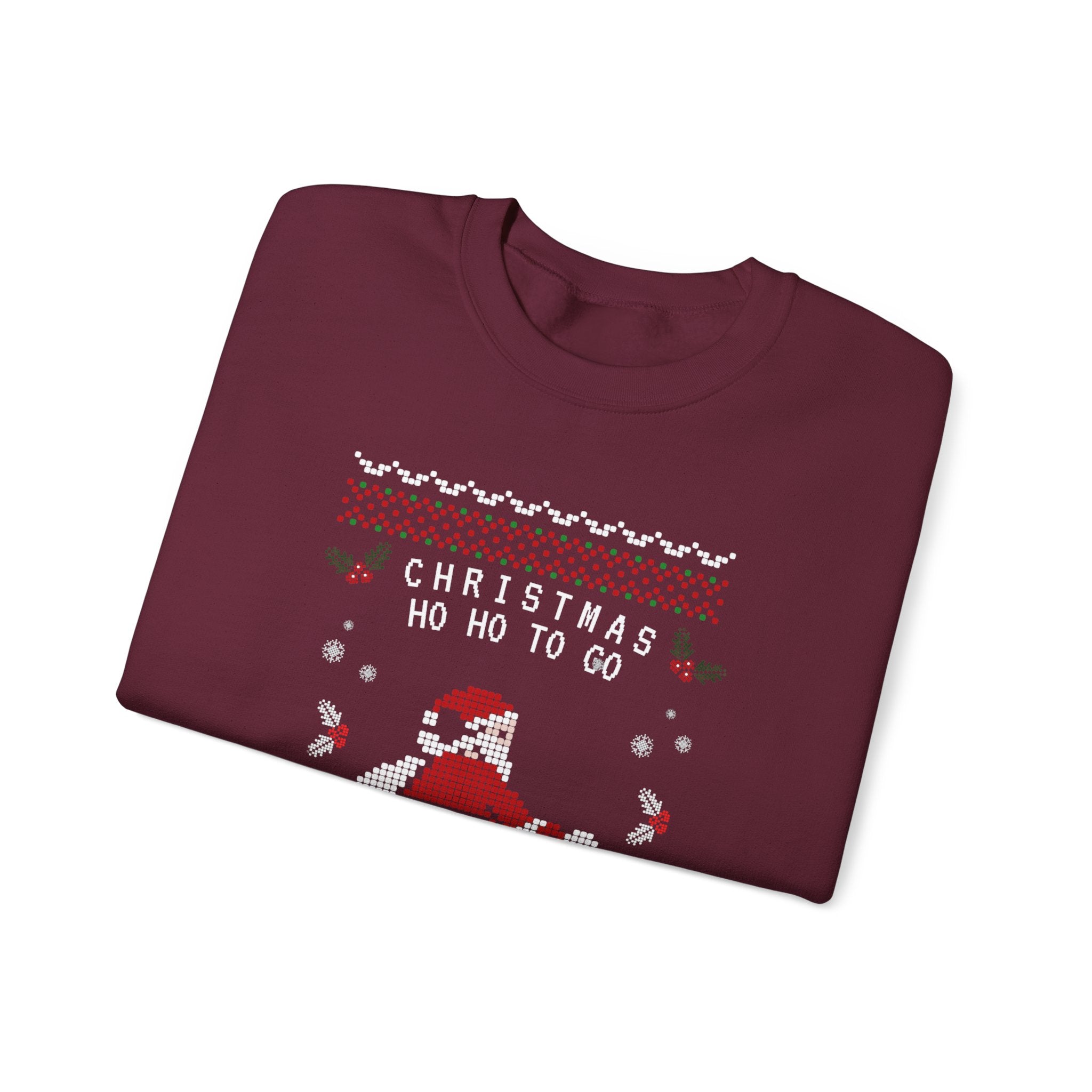 Christmas Ho Ho To Go Sweatshirt — Santa Scooter Holiday Crewneck