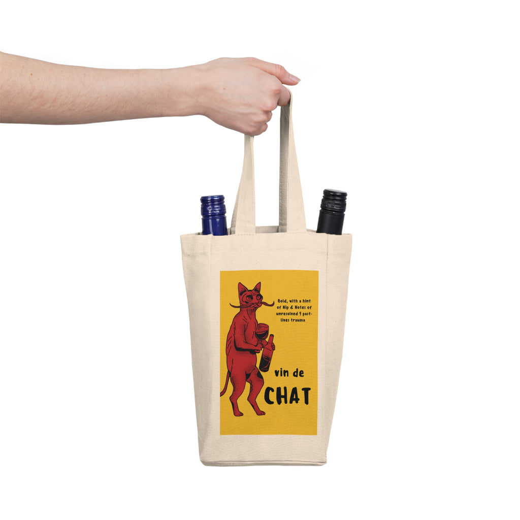 Charming Double Cat Wine Tote Bag - Perfect for Wine Lovers, Cat Lovers, Ideal Gift for Hostess, 50% of profits support Animal Rescues