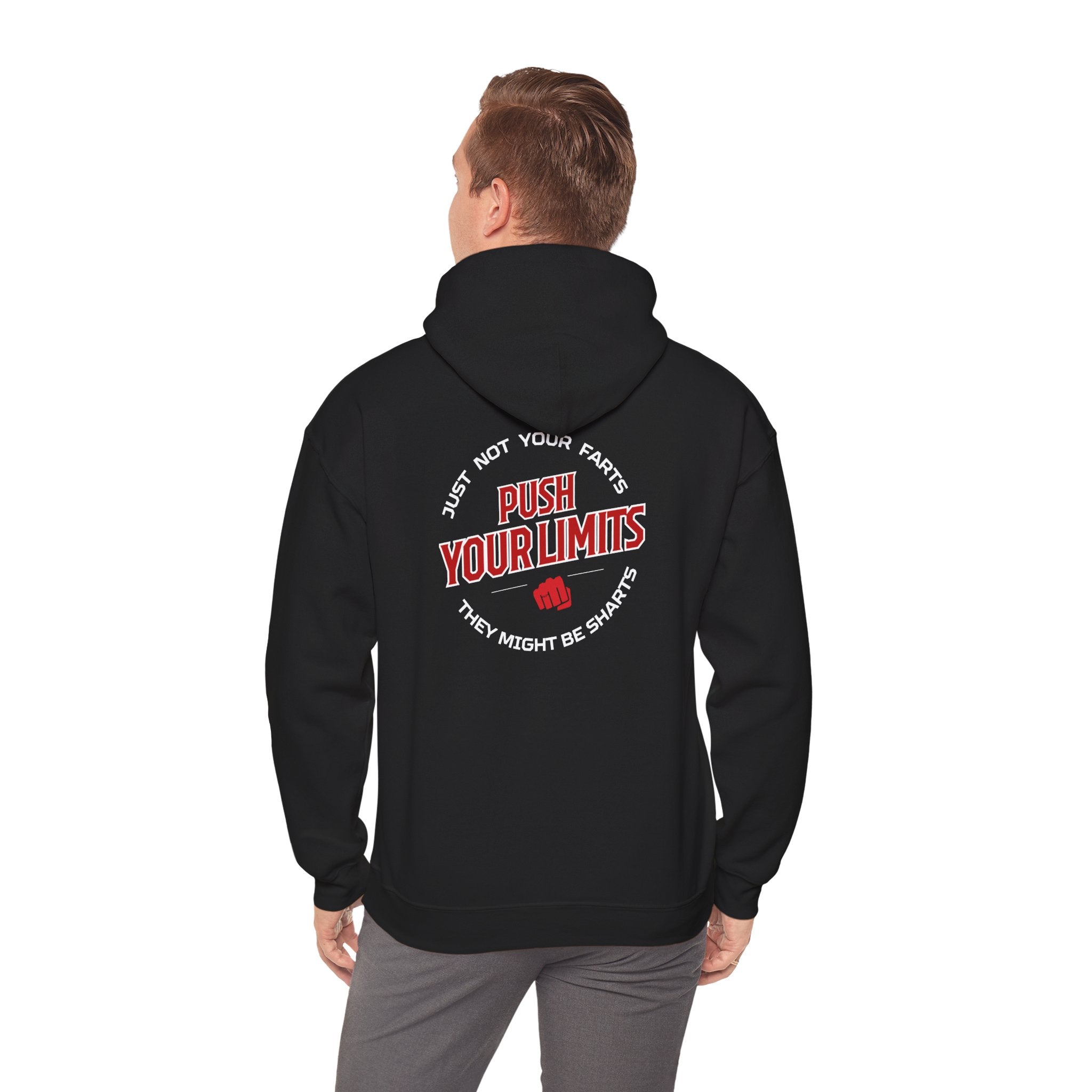 "Push Limits" Bold Statement Hoodie for Trendsetters, Gifts for Him, S-5XL
