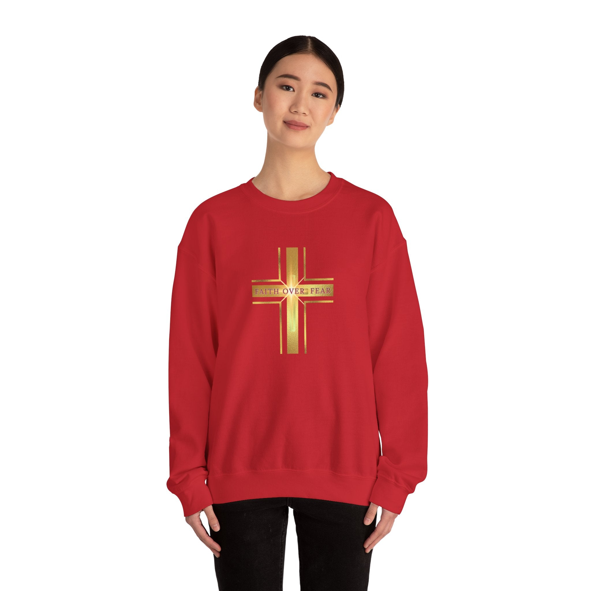 Faith Over Fear Crewneck Sweatshirt — 50% to Feeding America, Spiritual Gifts