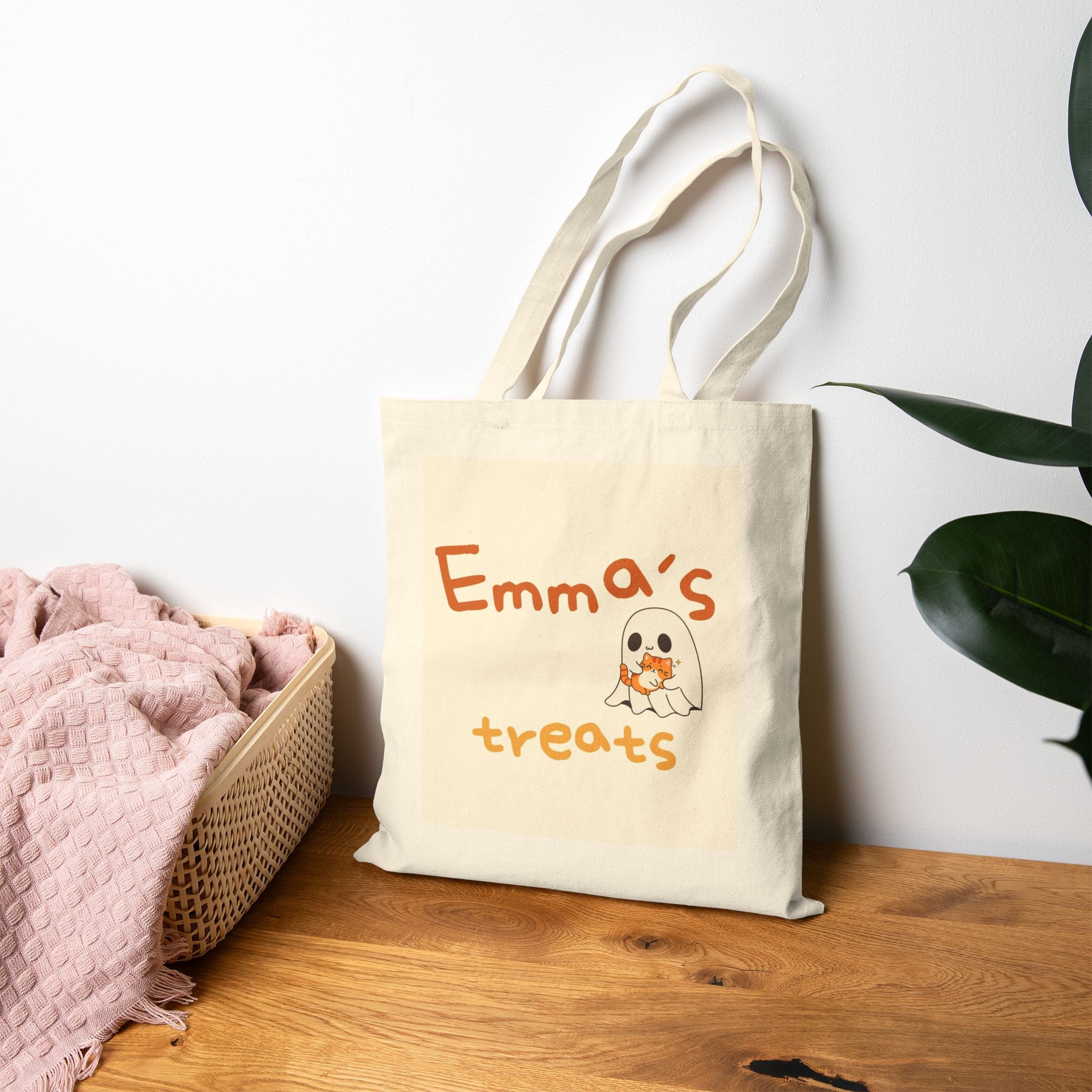 'Boo-dy Bag" Personalized Halloween Cotton Canvas Tote Bag | Bag