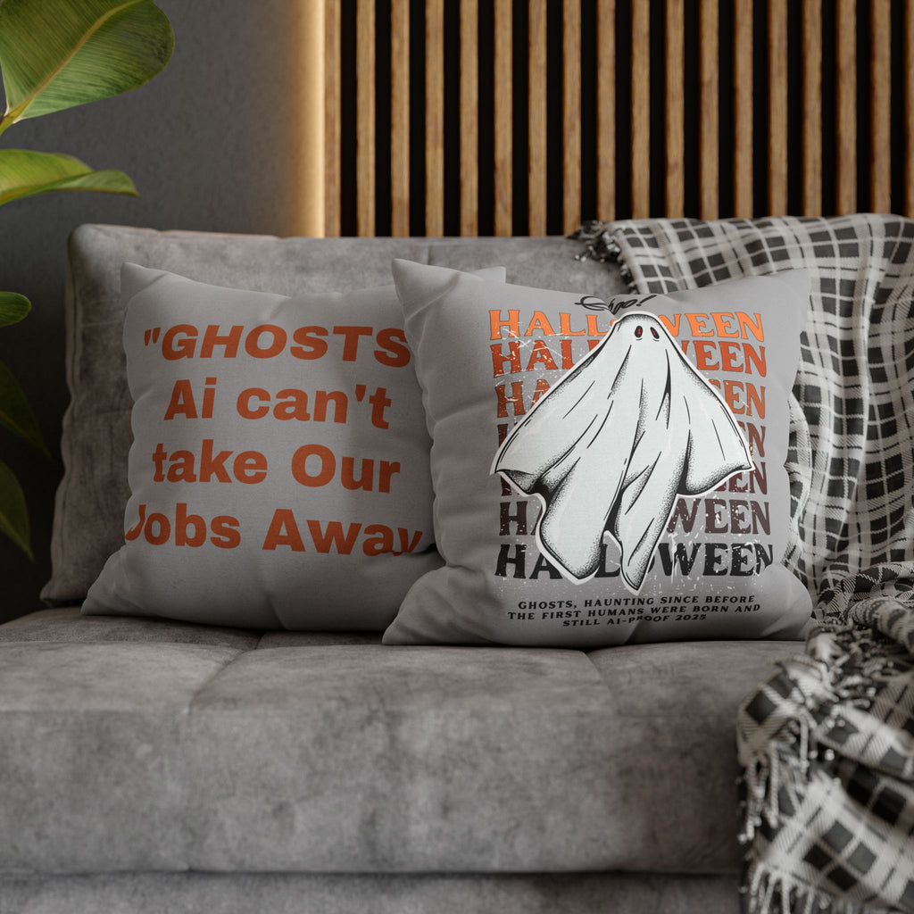 "Ghosts Ai Proof" Halloween Ghost Pillowcase, 2 sizes