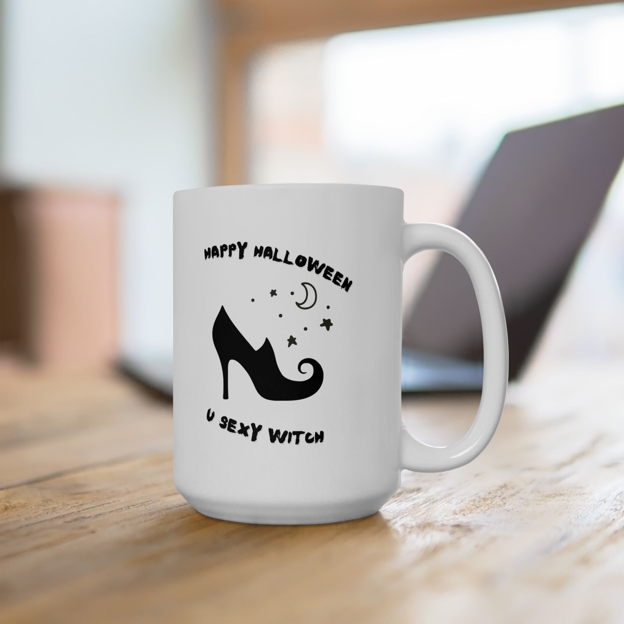 " Yes I Drive Stick" White 110z/15oz, Witchy Halloween Coffee Cup, Personalized