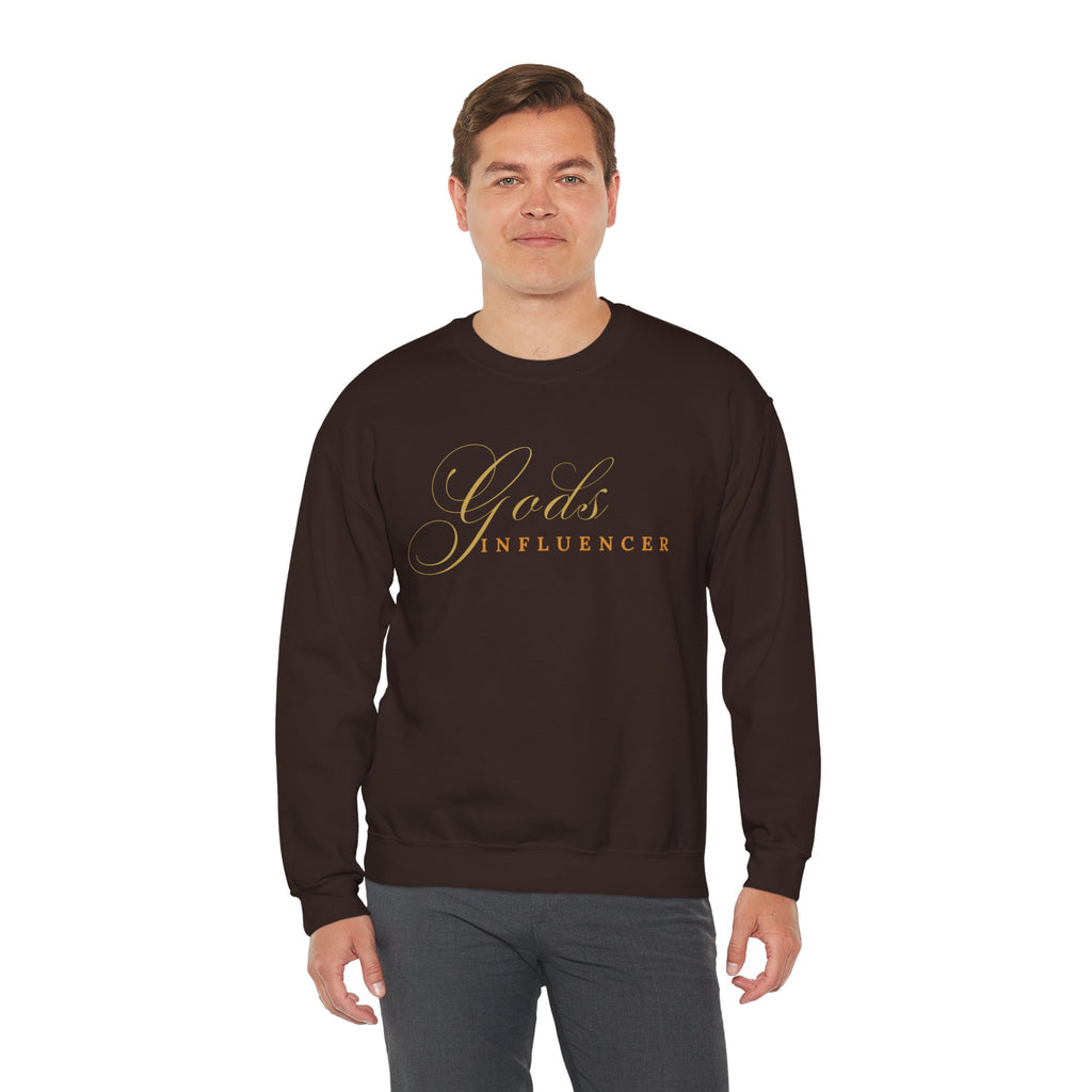 "God's Influencer" Script Christian Crewneck, Spiritual Christmas Feel, Faith