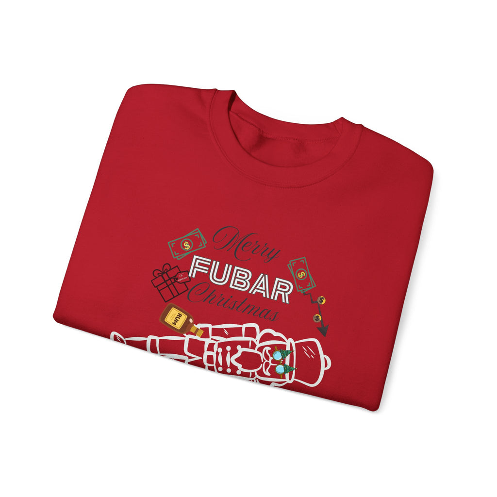 Nutty Nutcracker "Fubar" Christmas Crewneck Sweatshirt — Festive Holiday Sweater, Funny, Gift for Her or Him