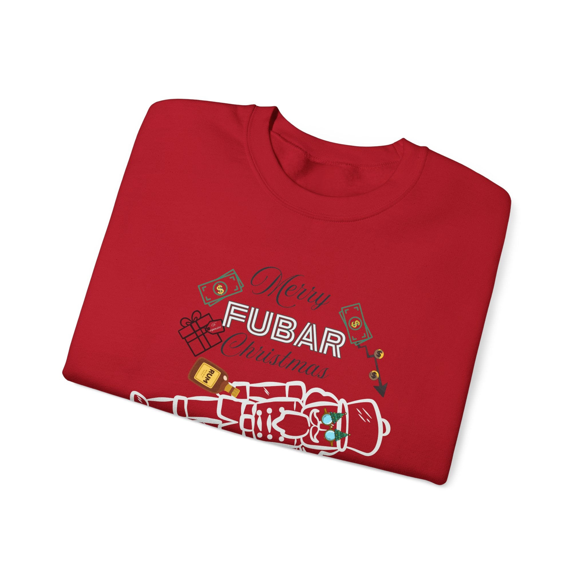 Nutty Nutcracker "Fubar" Christmas Crewneck Sweatshirt — Festive Holiday Sweater, Funny, Gift for Her or Him