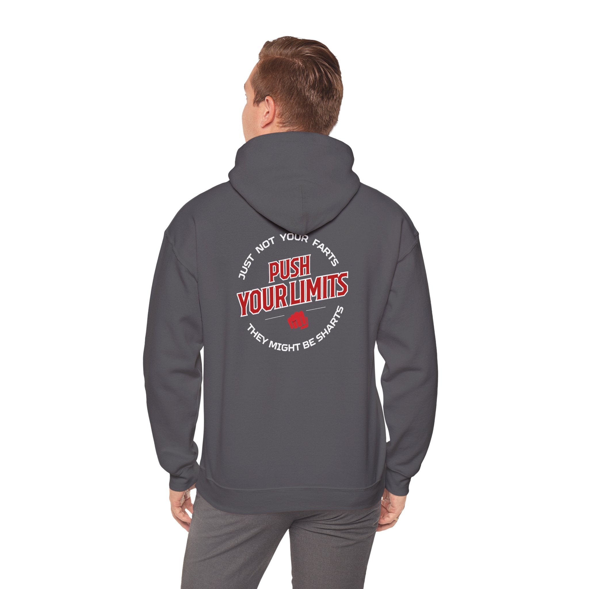 "Push Limits" Bold Statement Hoodie for Trendsetters, Gifts for Him, S-5XL