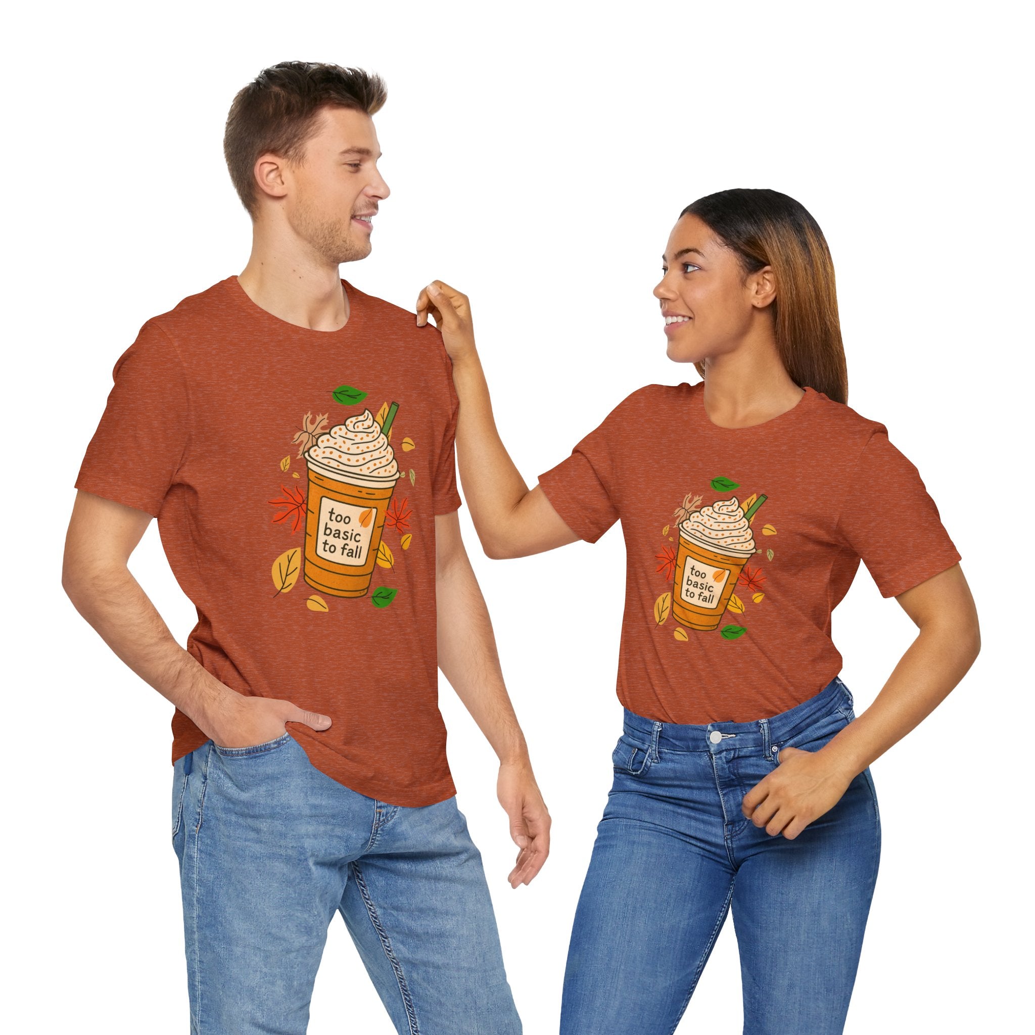 "Too basic to Fall" ladies shirt, coffee lovers, fall inspired, autumn