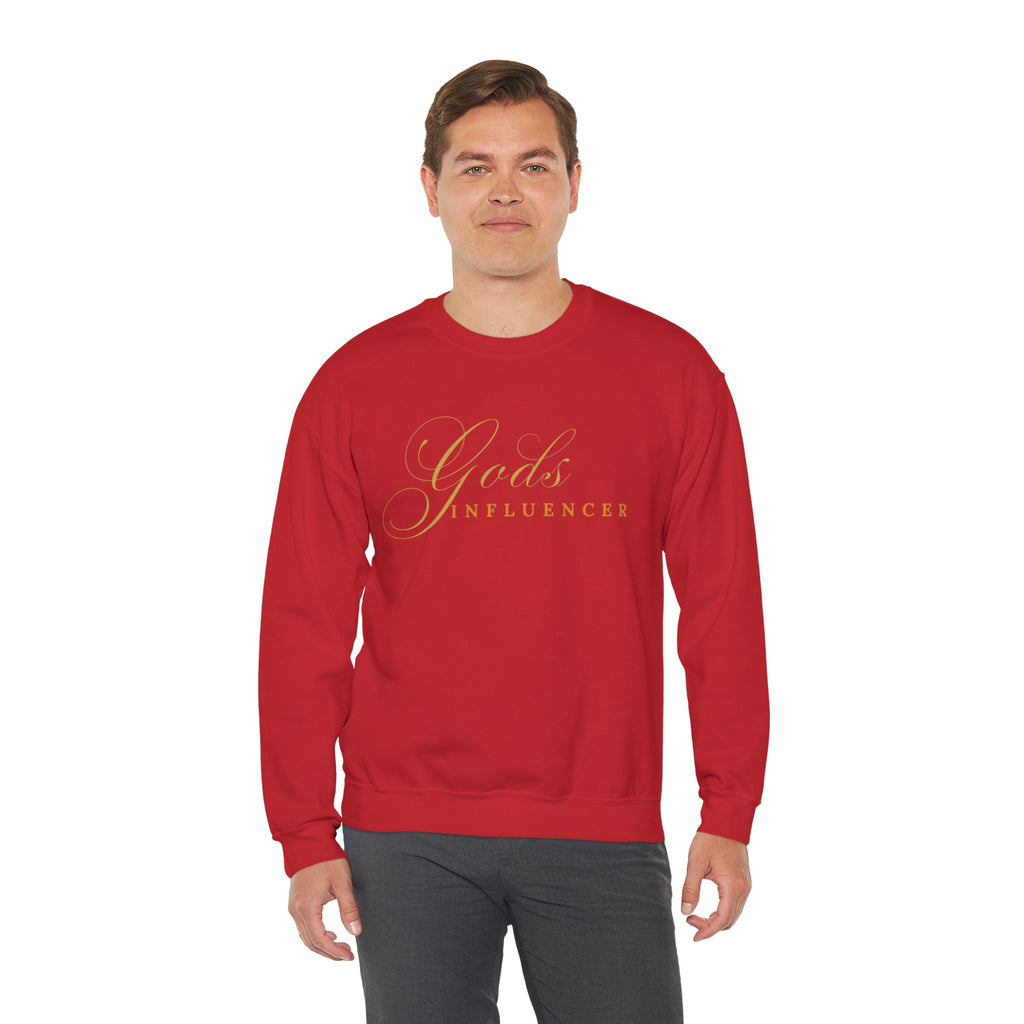 "God's Influencer" Script Christian Crewneck, Spiritual Christmas Feel, Faith