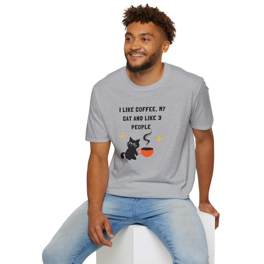 'I like Coffee & My Cat" Funny Cat Lover T-Shirt