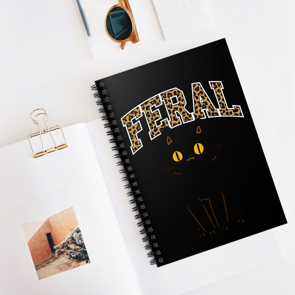 "Feral" Cat Spiral Notebook - Purrfect for Cat Lovers