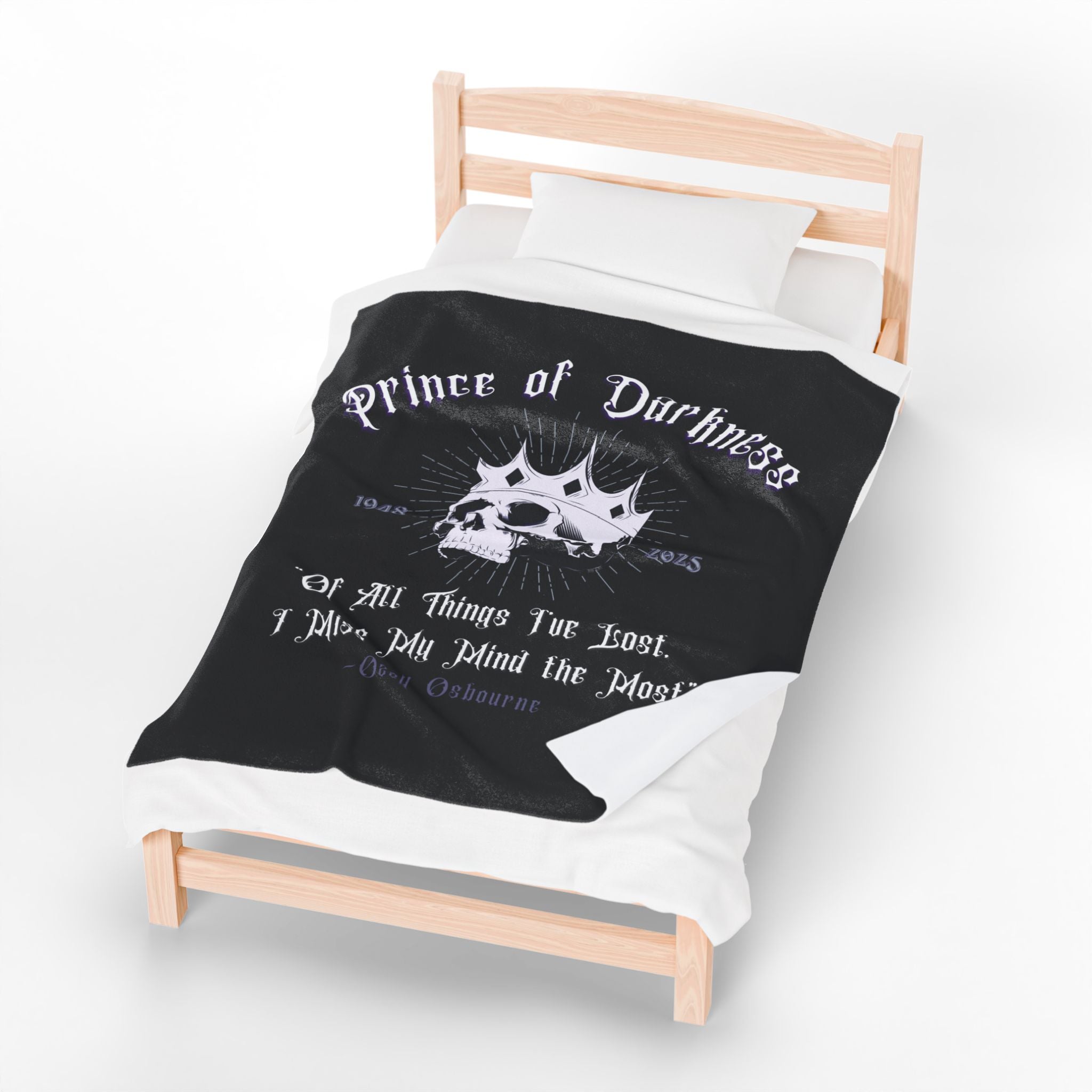 "Prince of Darkness" Velveteen Plush Blanket, Ozzy Tribute