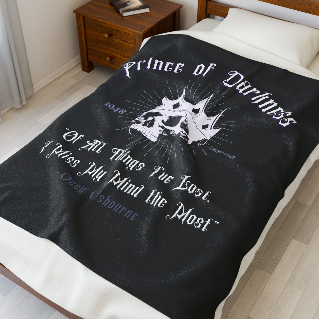 "Prince of Darkness" Velveteen Plush Blanket, Ozzy Tribute