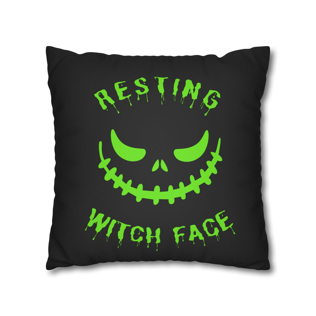 "Treats or Tequila" Halloween Fun Faux Suede Pillowcase, Home Decor