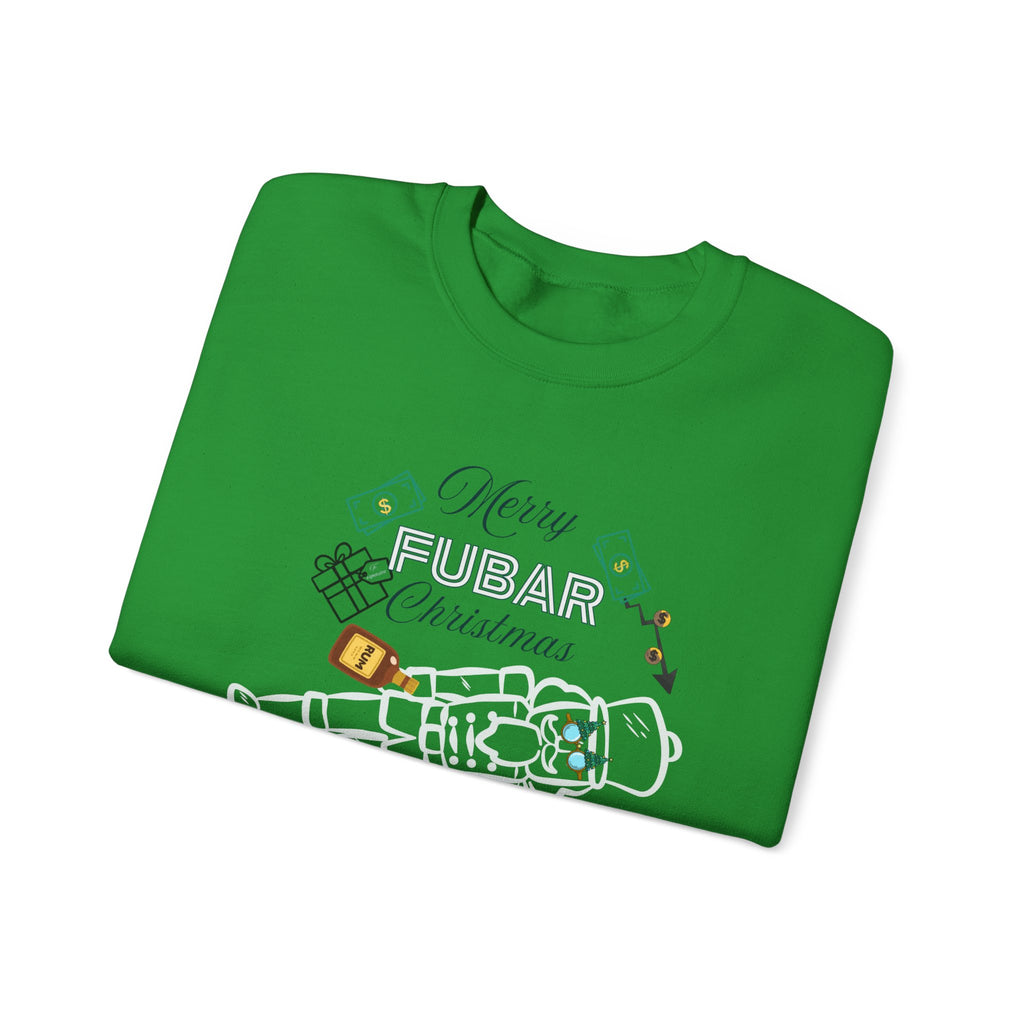 Nutty Nutcracker "Fubar" Christmas Crewneck Sweatshirt — Festive Holiday Sweater, Funny, Gift for Her or Him