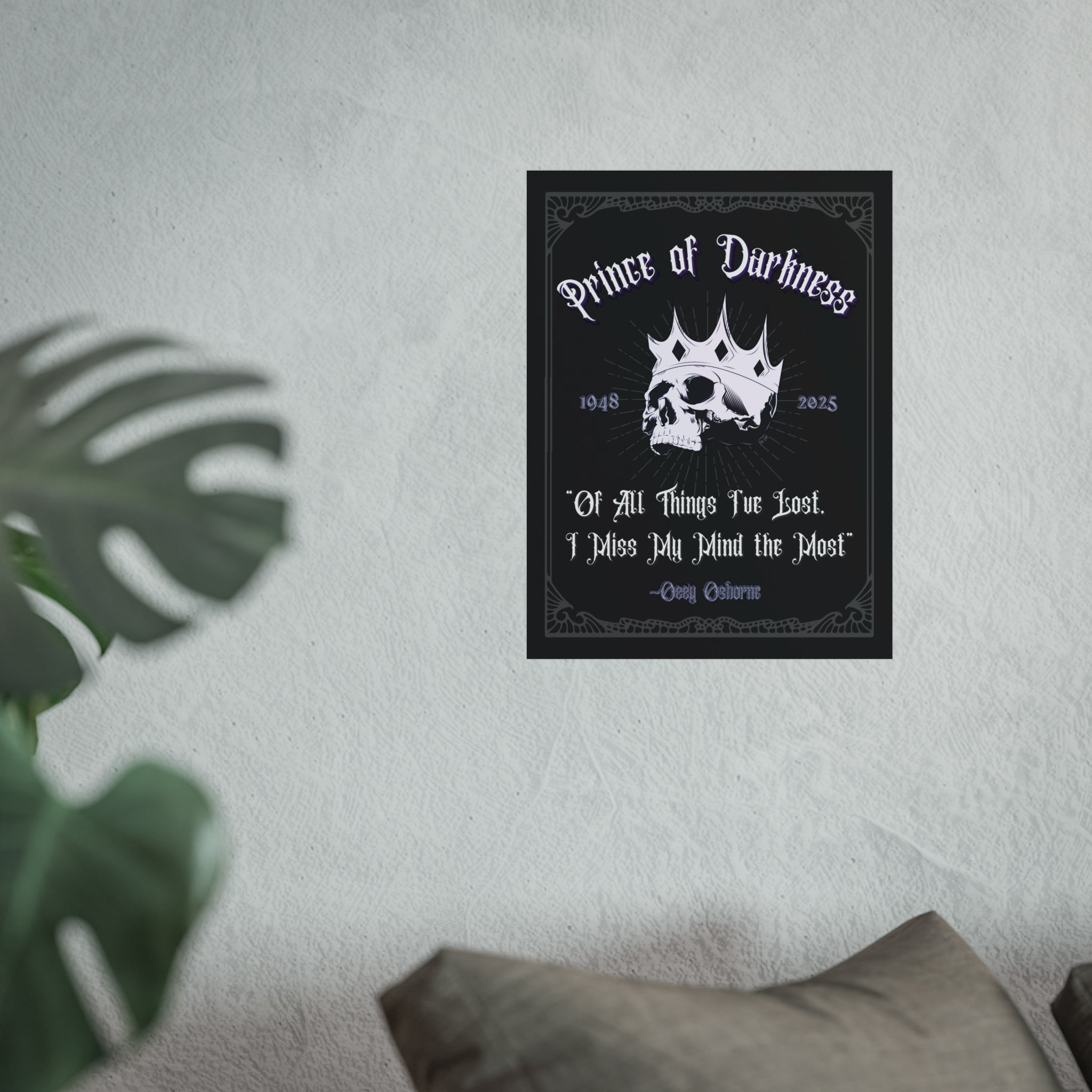 " Prince of Darkness" Ozzy Osbourne Art Print, 3 sizes