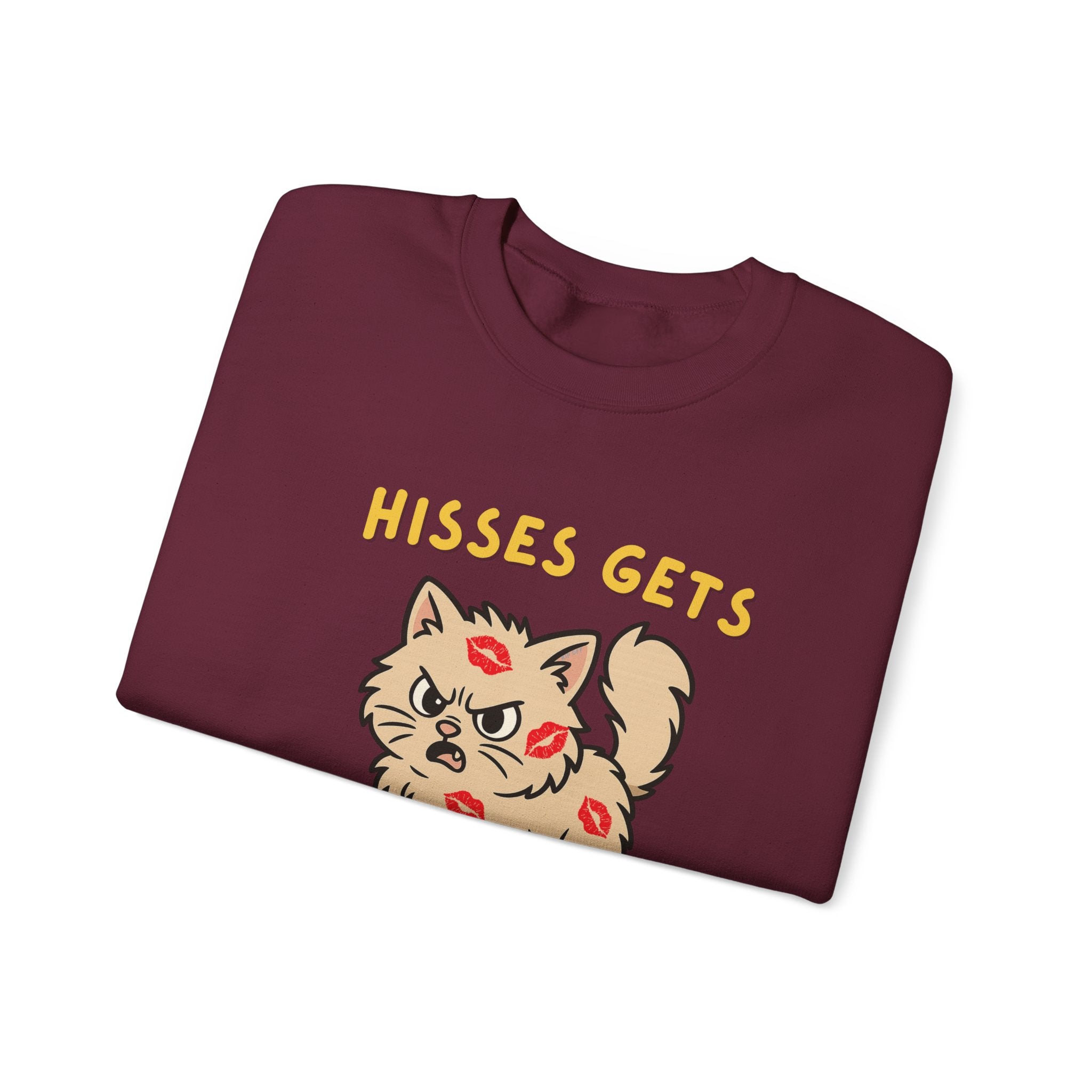 'Hisses Gets Kisses" Unisex Sweatshirt | Supporting Cat Rescues