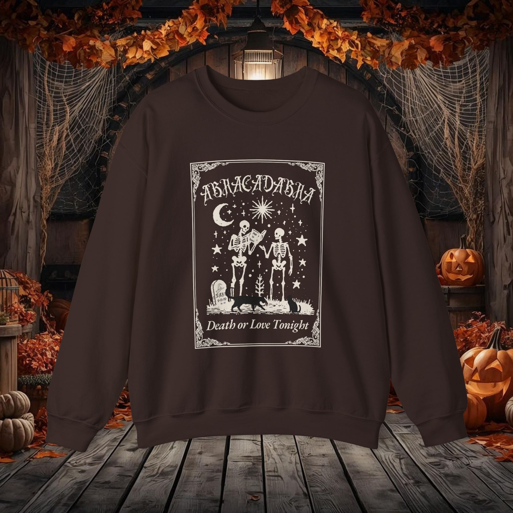 "Abracadabra" Make it So, Gothic Crewneck Sweatshirt, Halloween