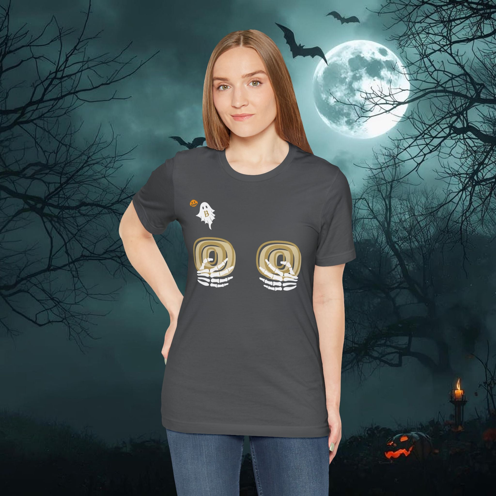 "Hold on to your Boo's" Halloween Ghost Unisex Tee, Funny Halloween