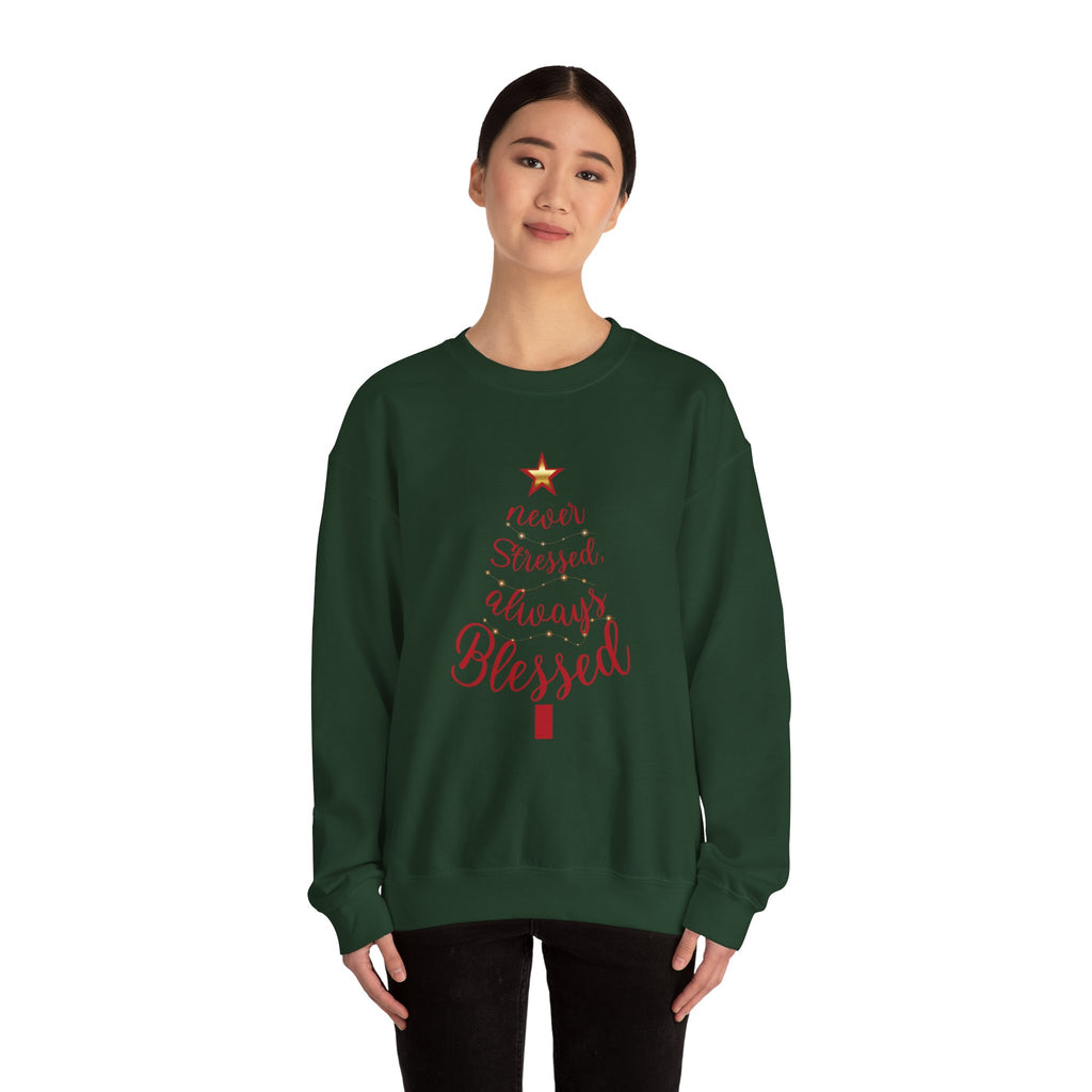 Christmas Blessing Sweatshirt — 50% to Feeding America, Fun & Casual Holiday Crewneck