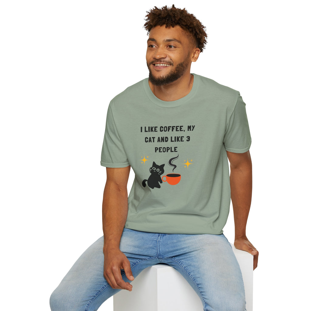 'I like Coffee & My Cat" Funny Cat Lover T-Shirt