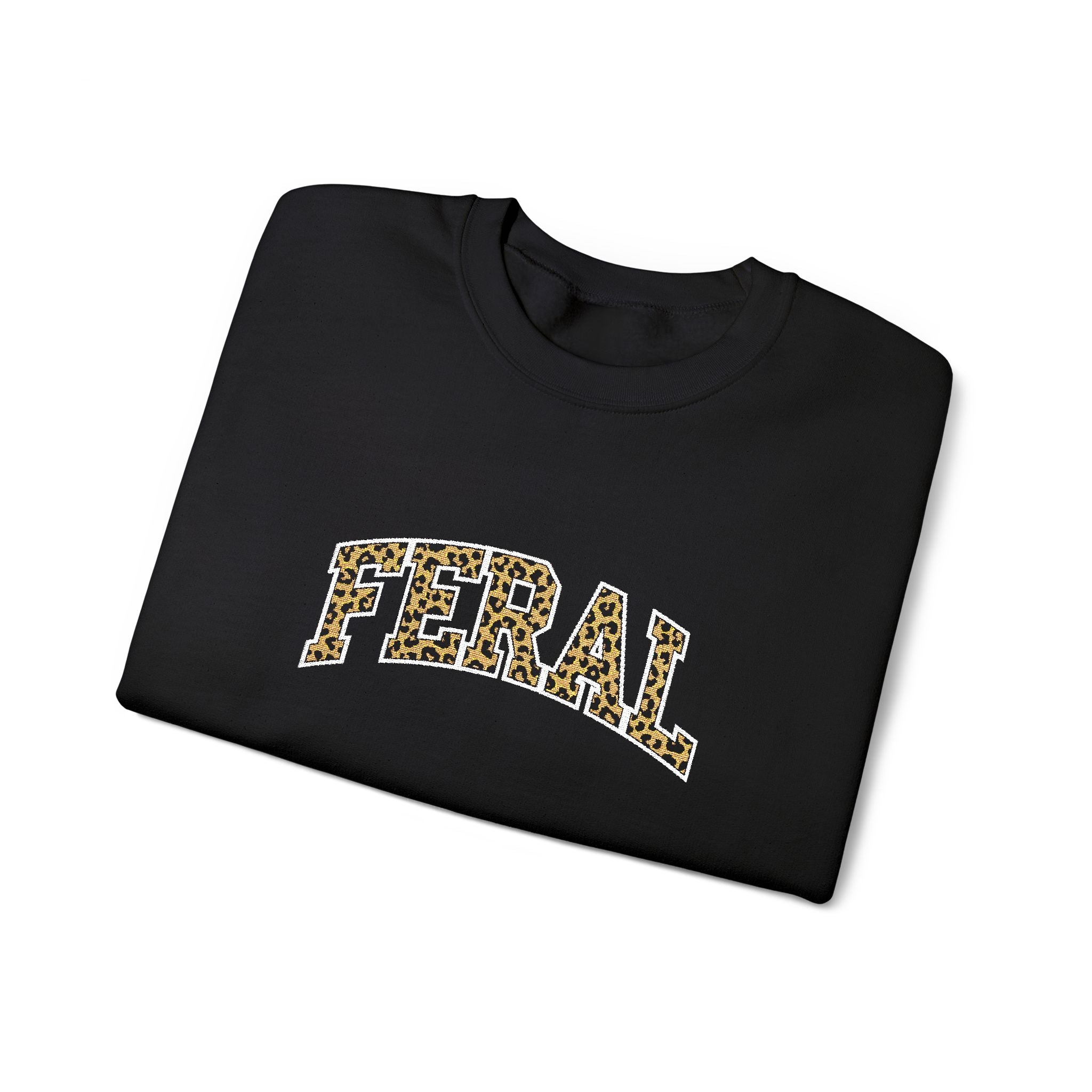 "Feral" Cat Rescue Support Embrodiery Sweatshirt, 5 colors