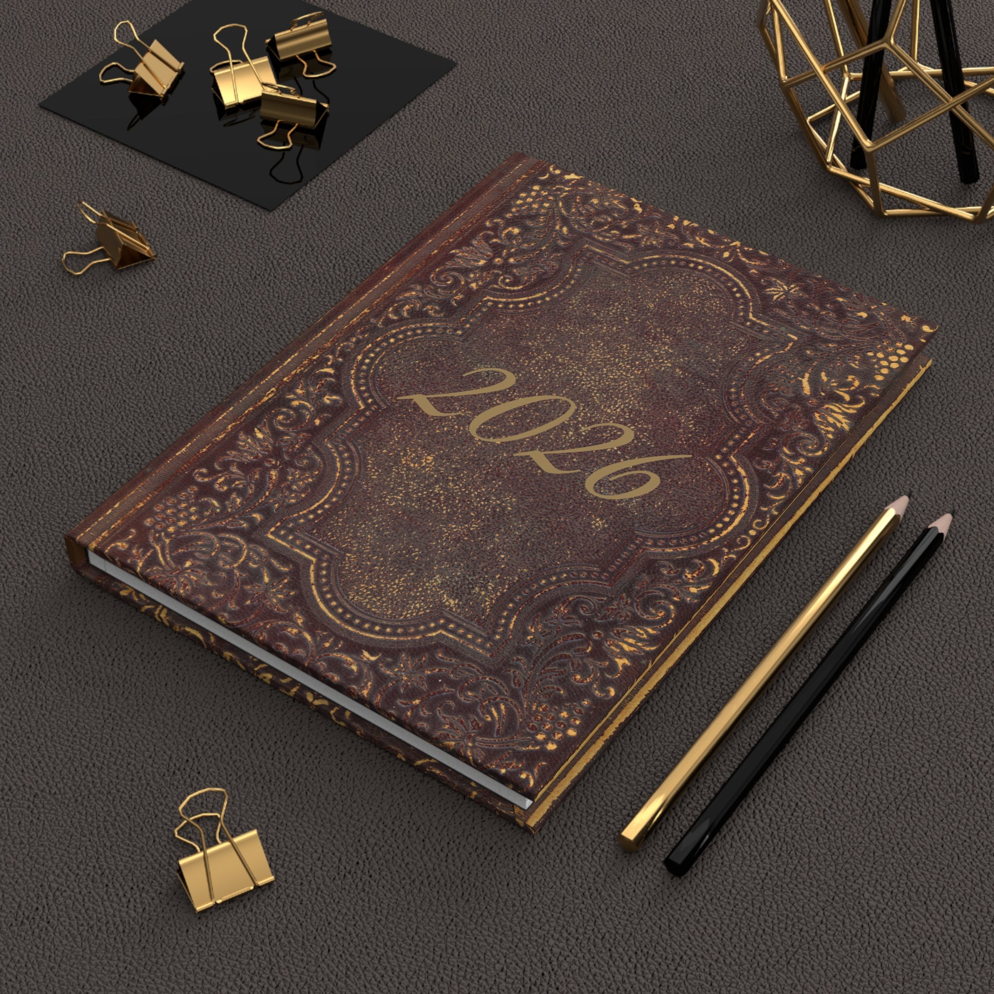 New Year 2026 Personalized Journal — Old World Matt cover, Unique gift ideas,