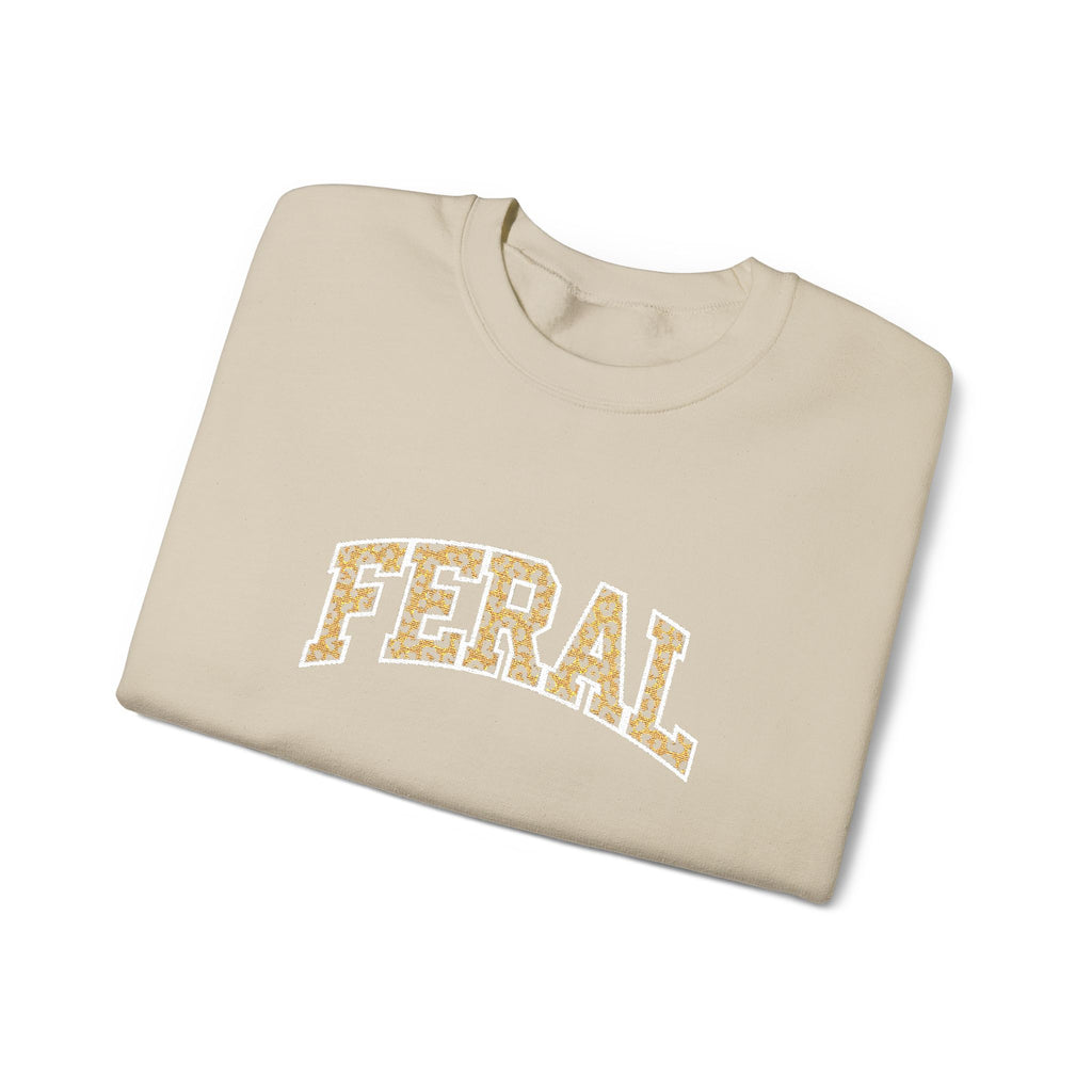 "Feral" Cat Rescue Support Embrodiery Sweatshirt, 5 colors