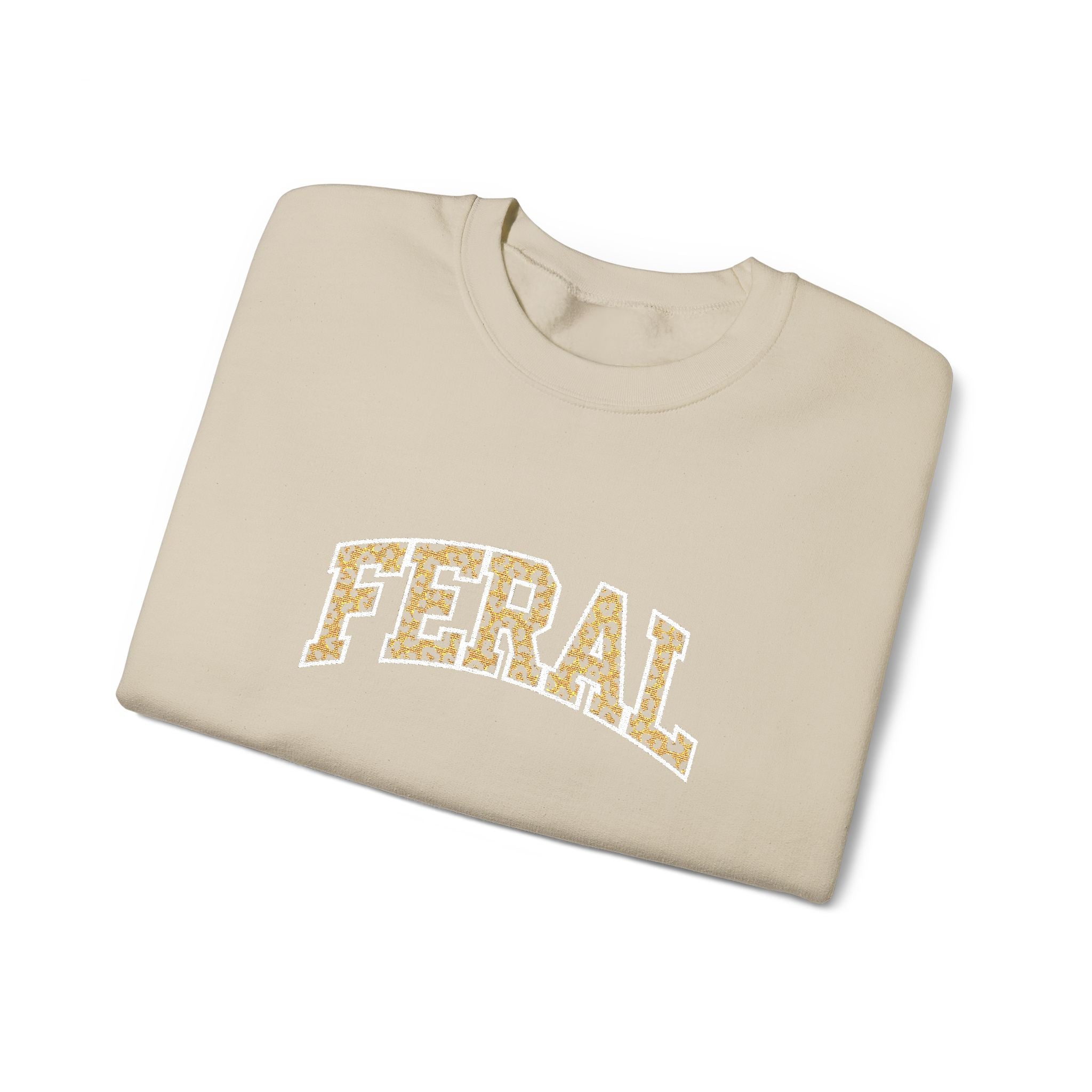 "Feral" Cat Rescue Support Embrodiery Sweatshirt, 5 colors