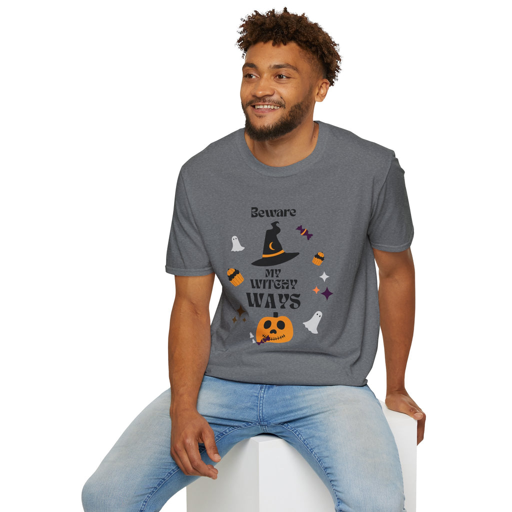 "Beware My Witch Ways" Halloween T-Shirt, Unisex, 5 colors, Fun Witchy Stuff