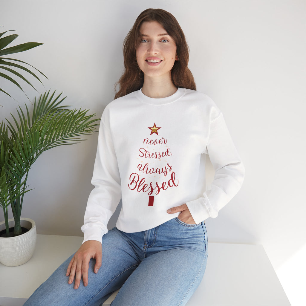 Christmas Blessing Sweatshirt — 50% to Feeding America, Fun & Casual Holiday Crewneck