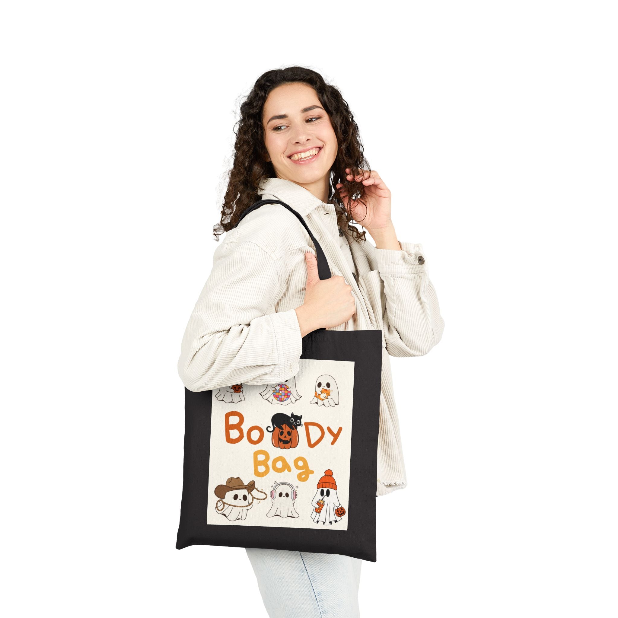 'Boo-dy Bag" Personalized Halloween Cotton Canvas Tote Bag | Bag