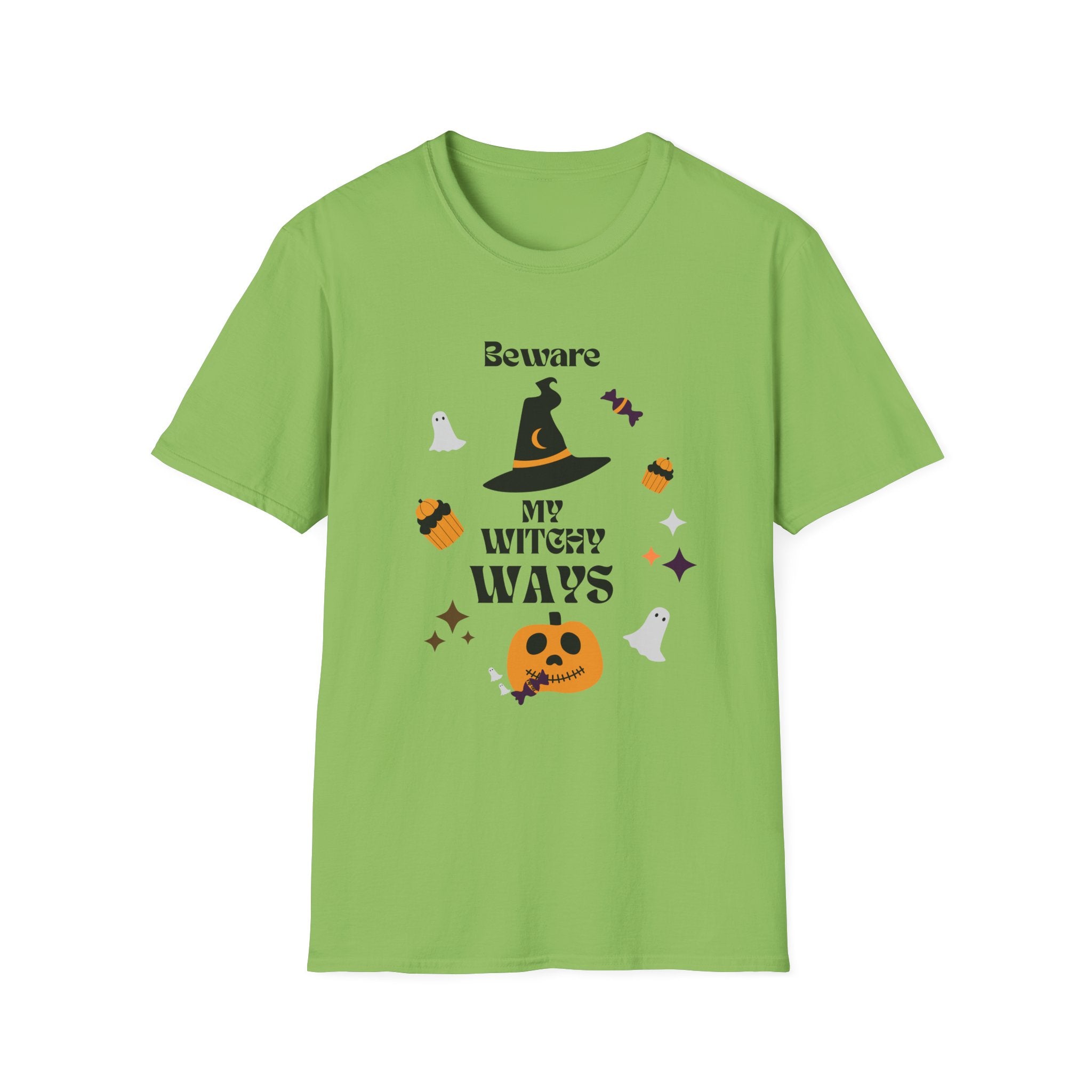 "Beware My Witch Ways" Halloween T-Shirt, Unisex, 5 colors, Fun Witchy Stuff