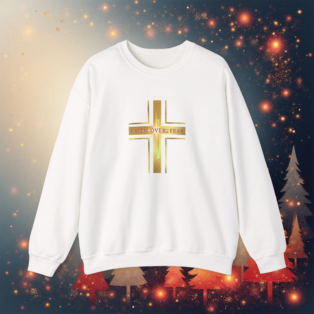 Faith Over Fear Crewneck Sweatshirt — 50% to Feeding America, Spiritual Gifts
