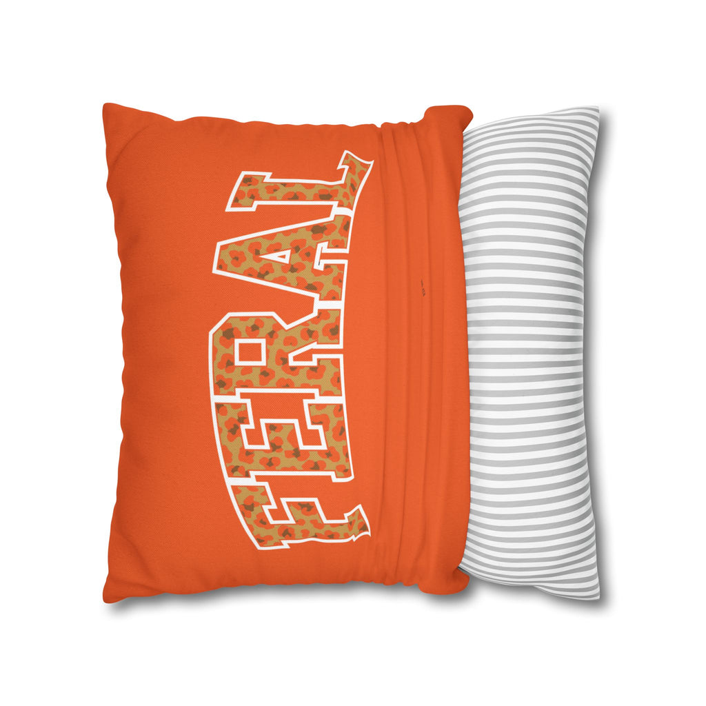 "Feral" and " Fur Hire" Cat Reversible Halloween Pillowcase, 3 sizes