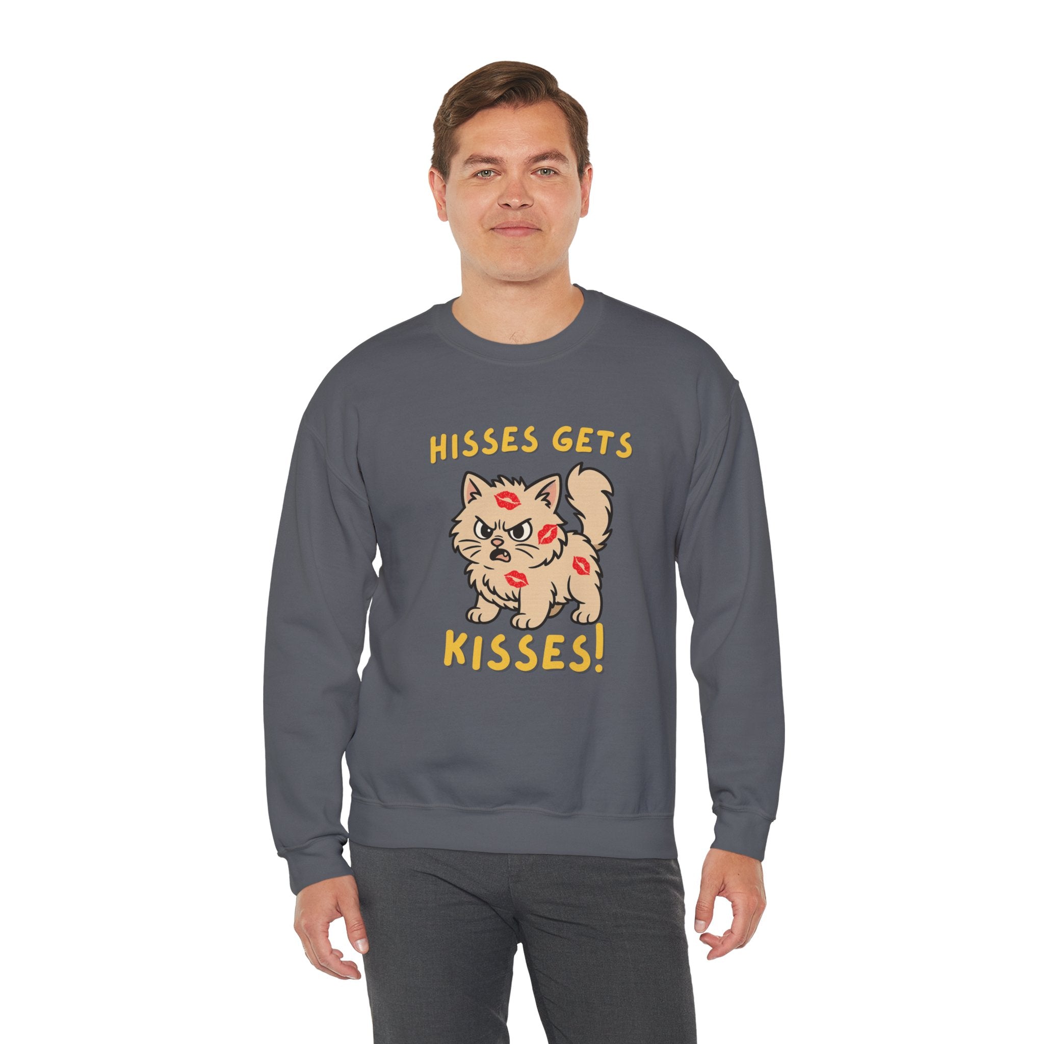 'Hisses Gets Kisses" Unisex Sweatshirt | Supporting Cat Rescues
