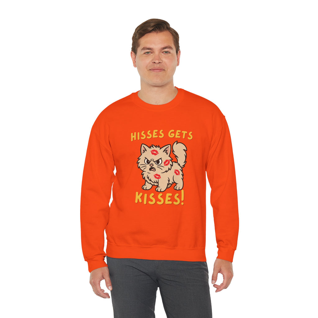 'Hisses Gets Kisses" Unisex Sweatshirt | Supporting Cat Rescues