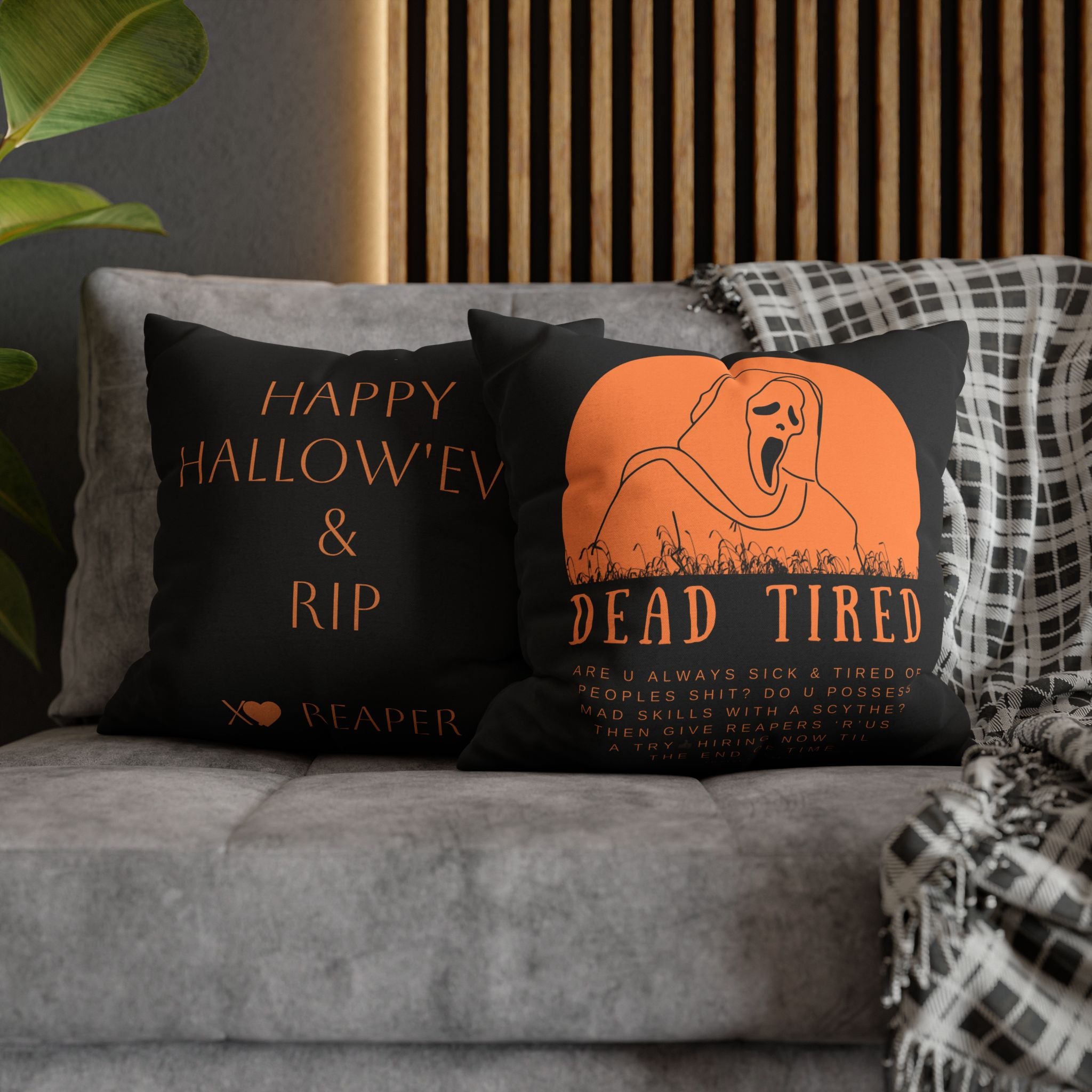 "Dead Tired" Funny Halloween Pillowcase, Personalized, 3 sizes