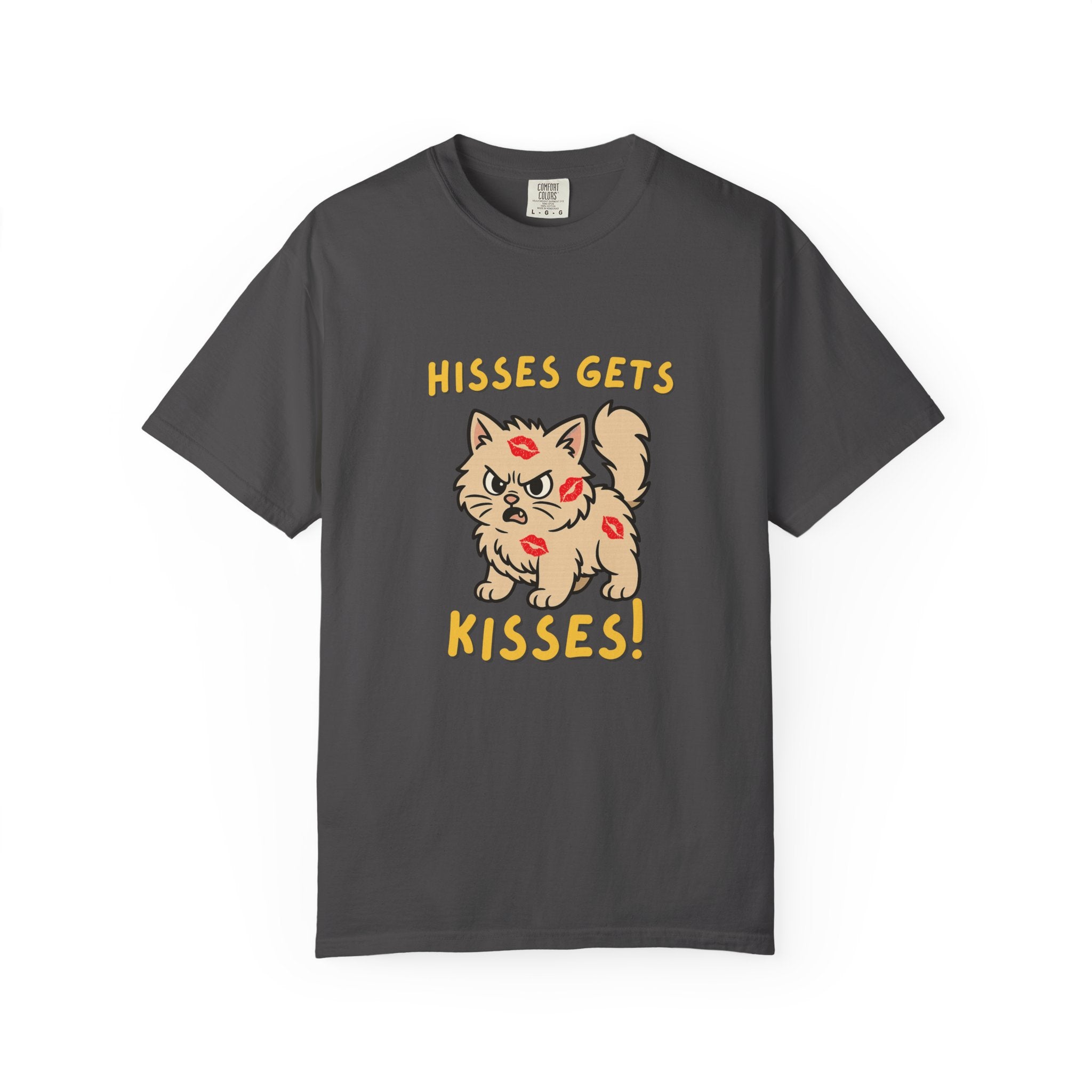 "Hisses Gets Kisses" Unisex Garment-Dyed T-Shirt,  Animal Lover Gift, Supporting Animal Rescues